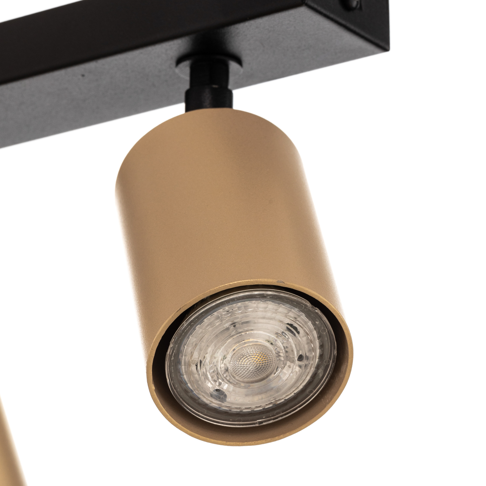 Прожектор за таван Zoom, 3-светлинен, черен/златист