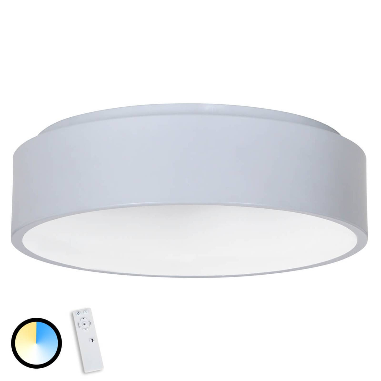 Birte grå LED-loftlampe med fjernbetjening