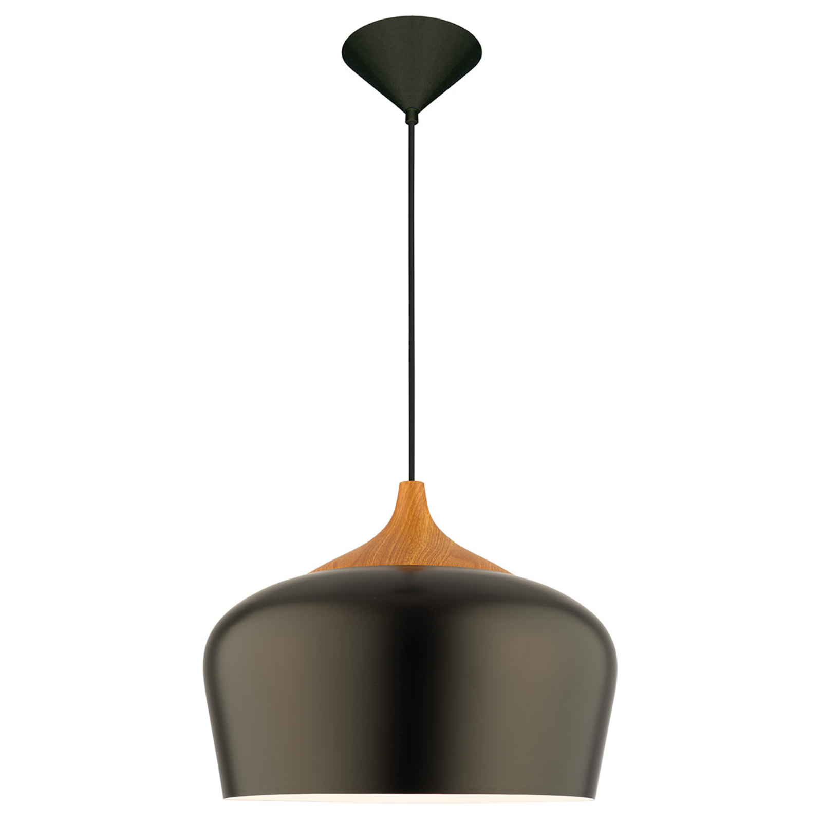 Metalen hanglamp Voltige in zwart