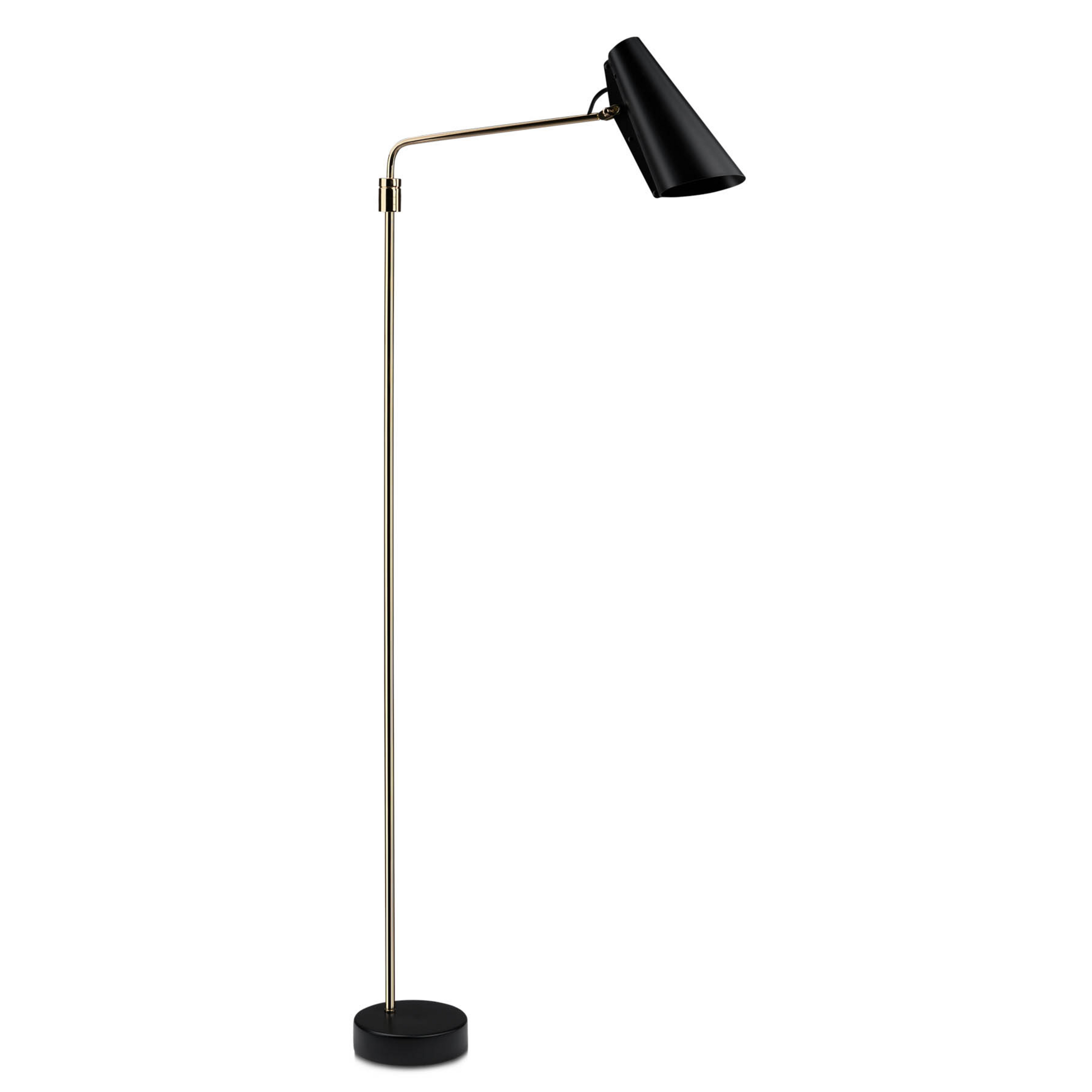 Northern Birdy Swing lampadaire noir/laiton