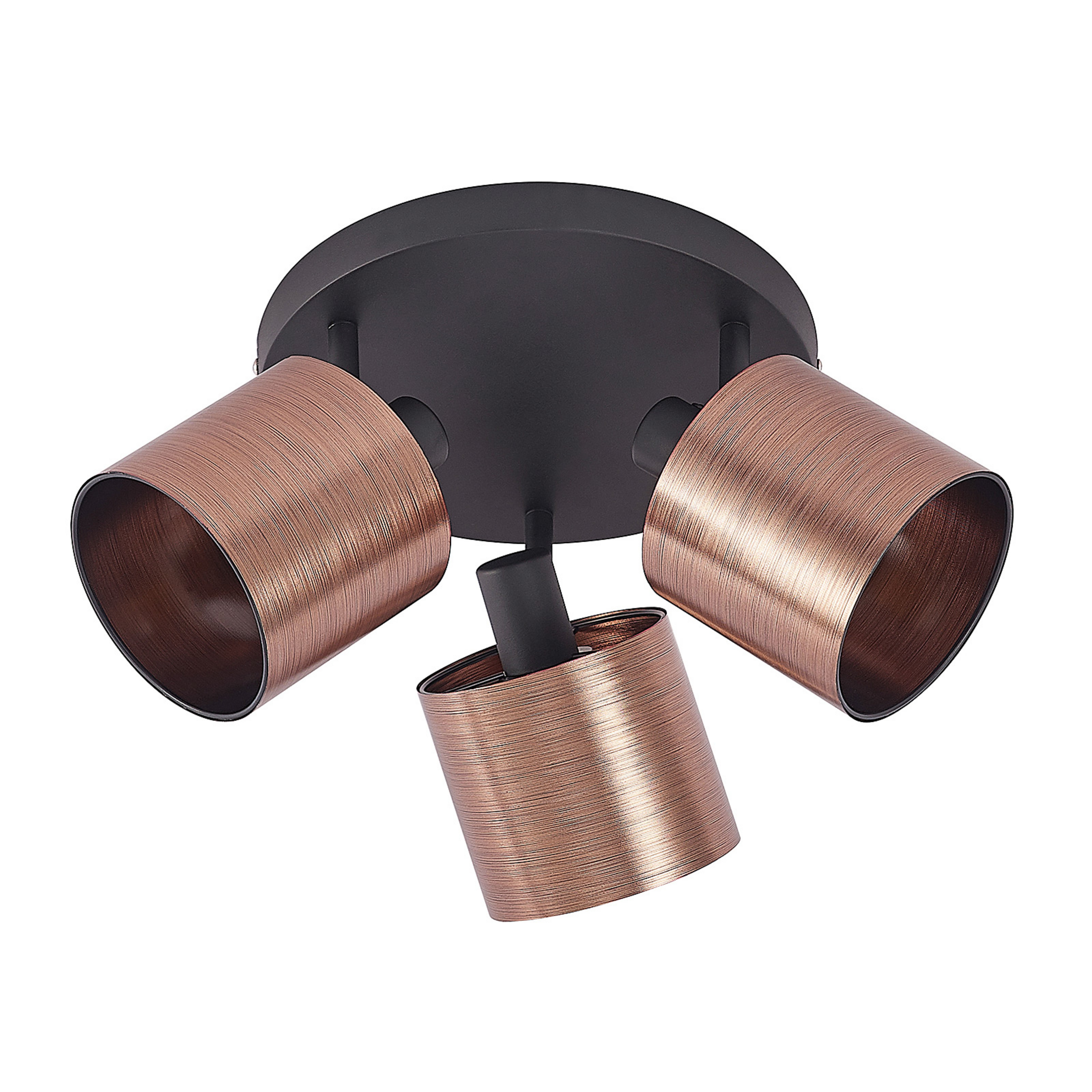 Joudy 3 Round Plafonnier Bronze/Black - Lindby