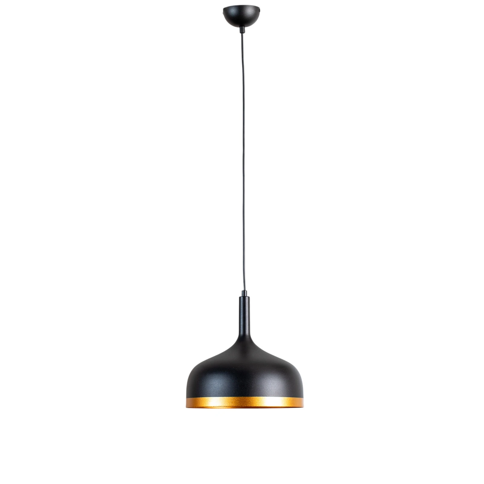 Hänglampa Sivani MR-826, svart/guld, metall, Ø 30 cm