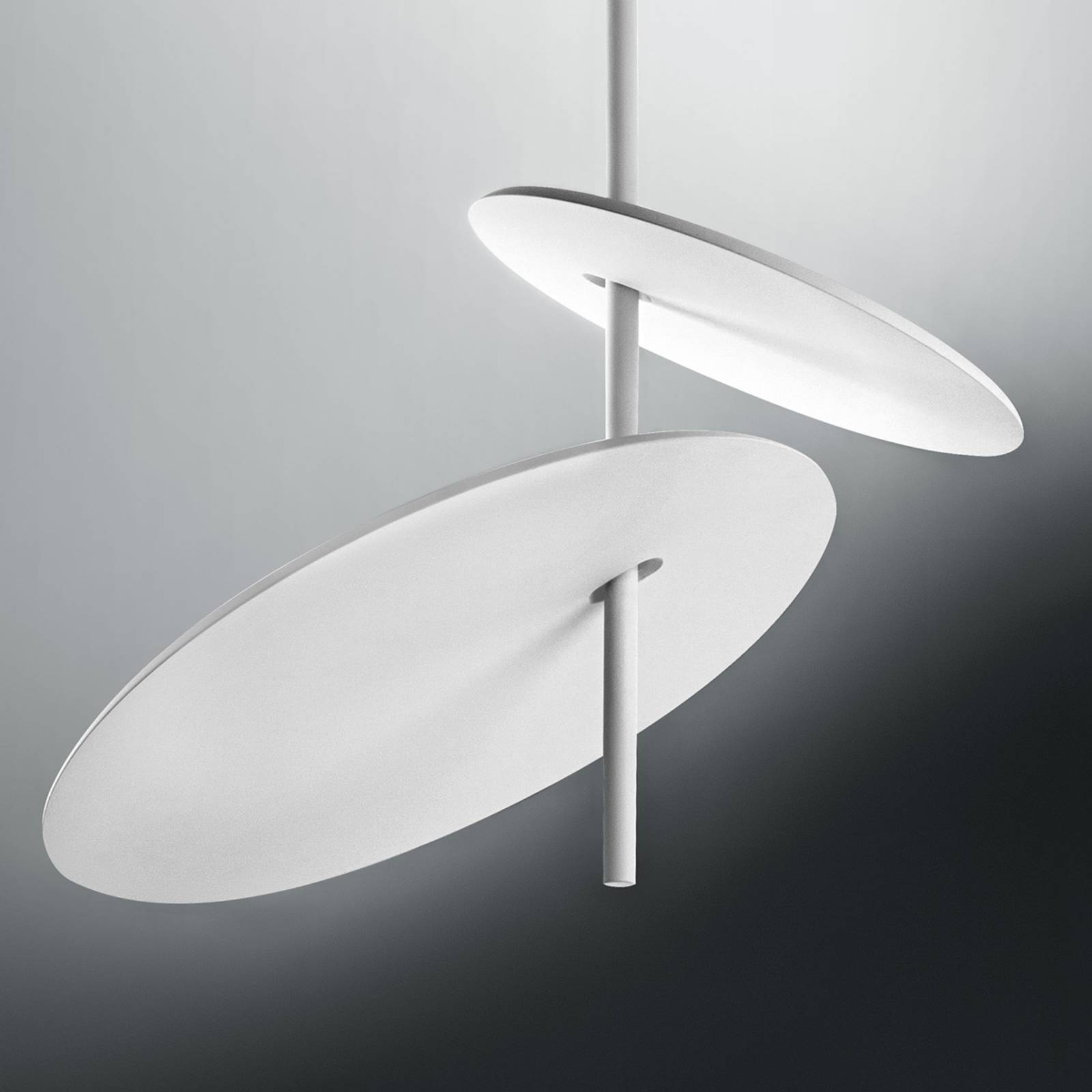ICONE LED designer ceiling lamp Lua in white, for Living / Dining Room, aluminium, 50 W, energy efficiency: A+, W: 40 cm, H: 60 cm