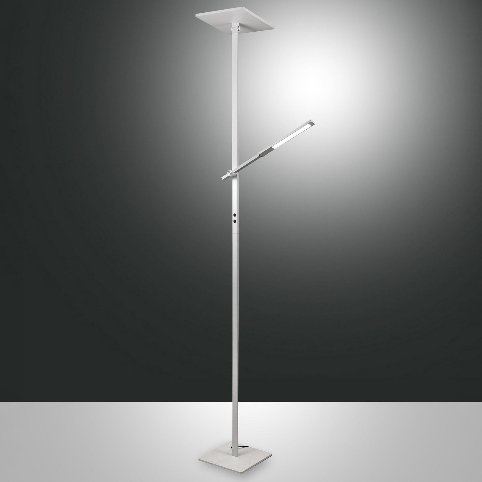 Fabas Luce Ideal Lampadar LED cu braț de lectură alb - Camera de zi / sufragerie - modern - Metal