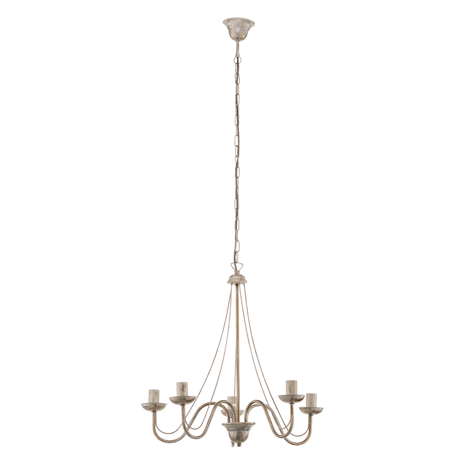 Kroonluchter Malbo 5-lamps in wit