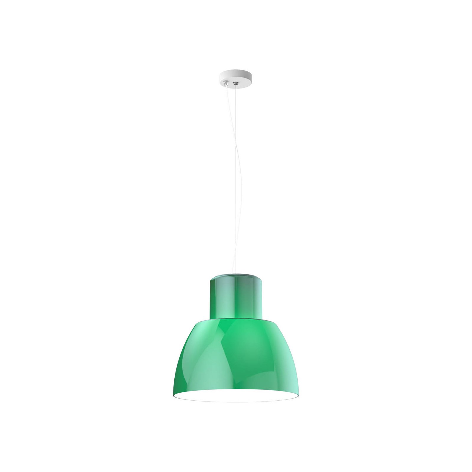 Lámpara colgante Nemo Lorosae, verde, Ø 40 cm, cristal, E27