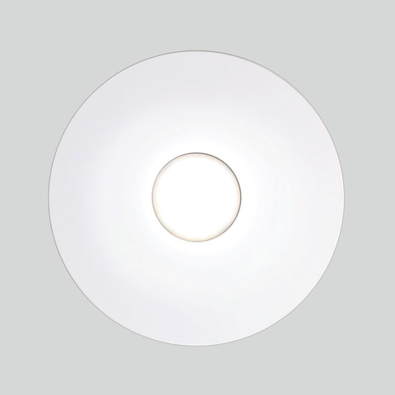 Candeeiro de parede Circle LED, branco, de chama única, regulável