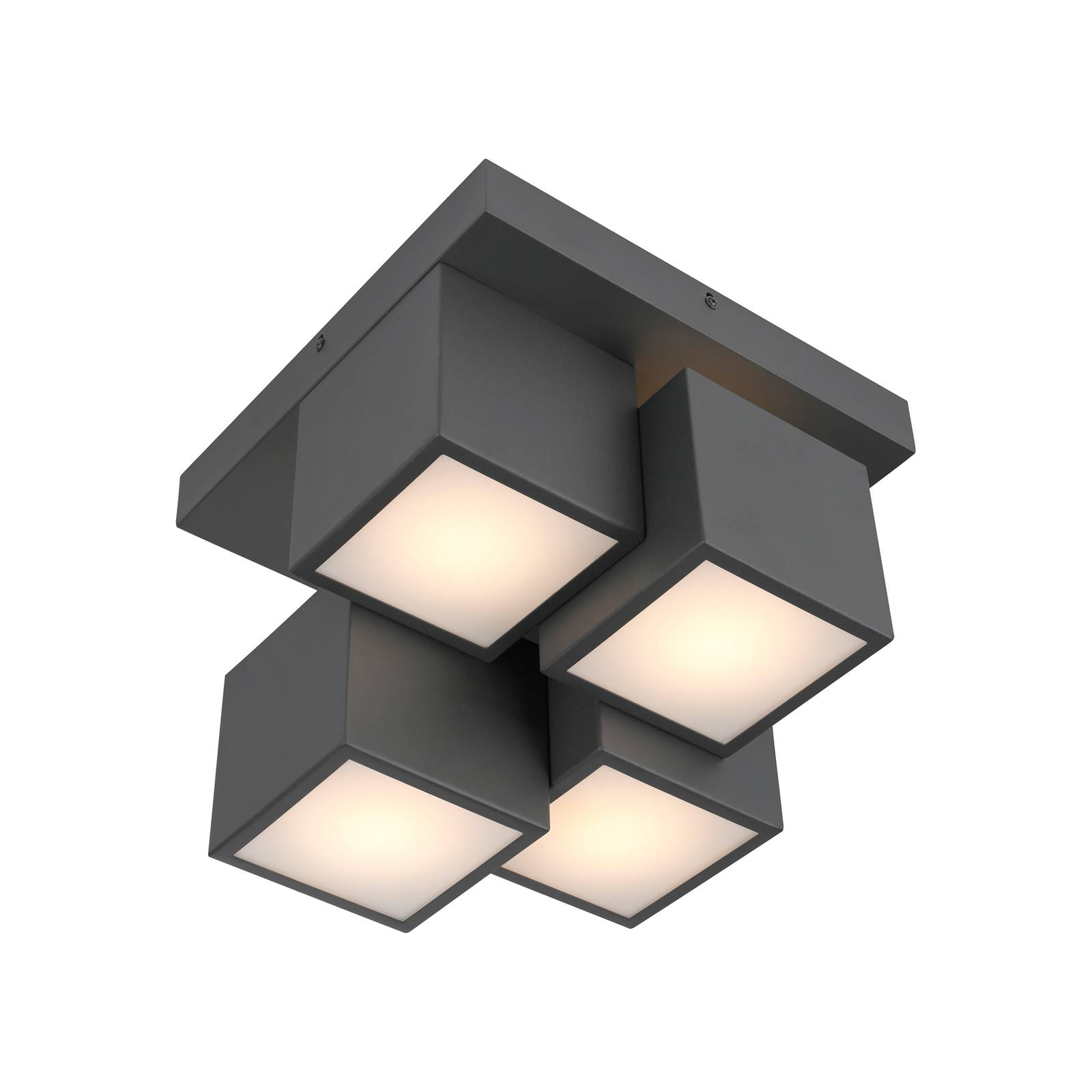 JUST LIGHT. Lampa sufitowa LED Tetris, żelazo, 3000 K, czarna