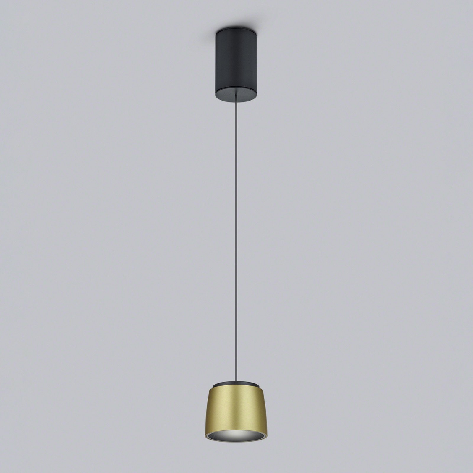 Helestra Ove lampă suspendată LED Ø95cm aur-negru