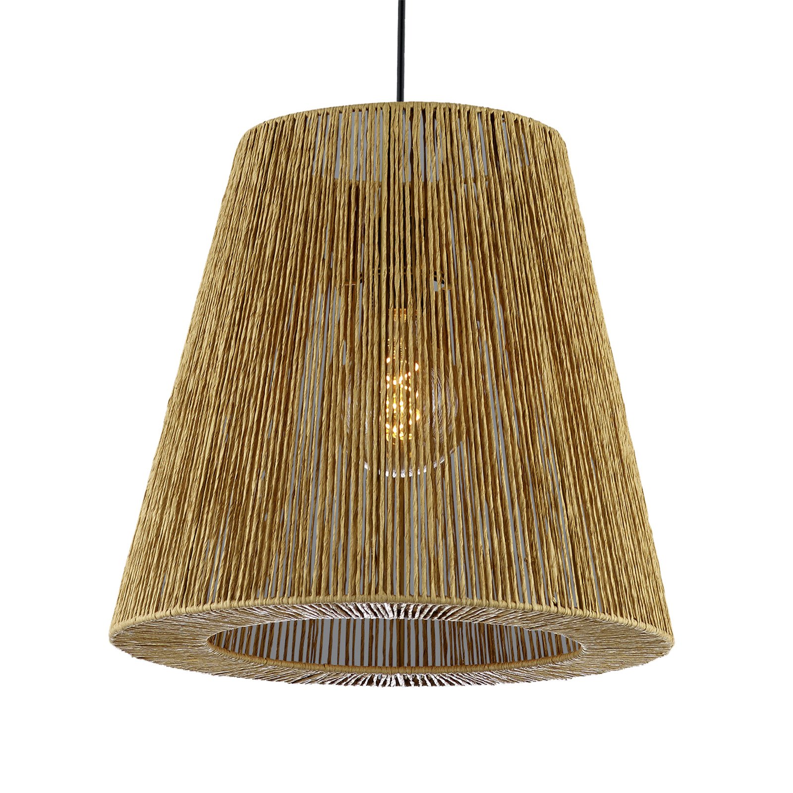 Rope hanging light made of paper, Ø 38 cm