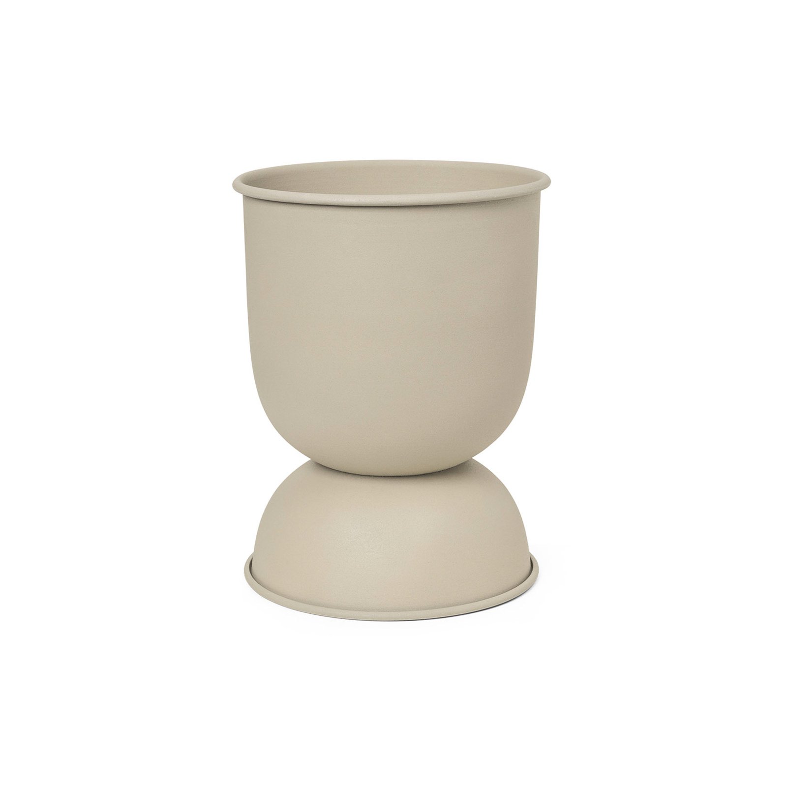 ferm LIVING Timeglasblomsterkrukke, beige, Ø 21 cm, vendbar