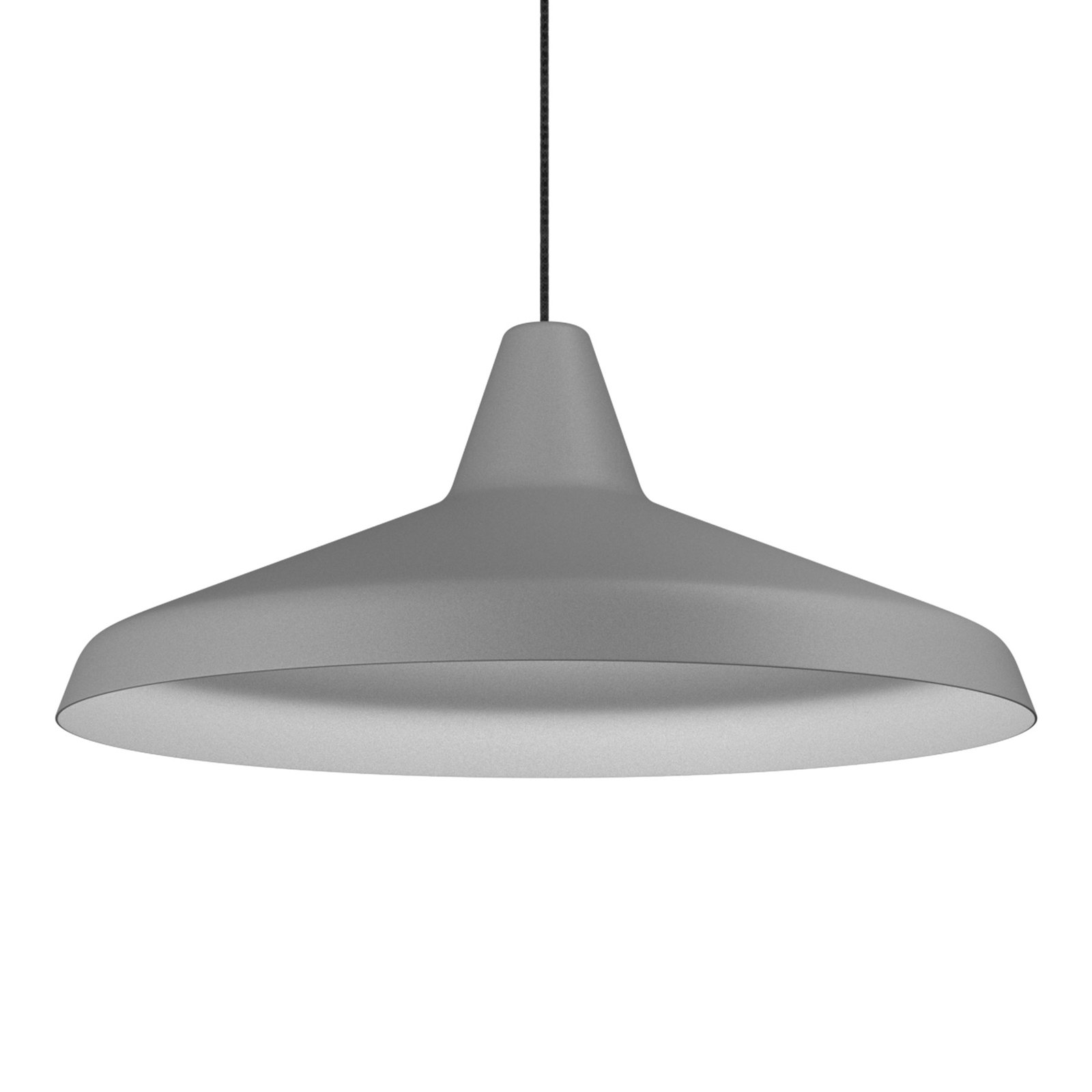 Hängelampe Titan mit weitem Metallschirm