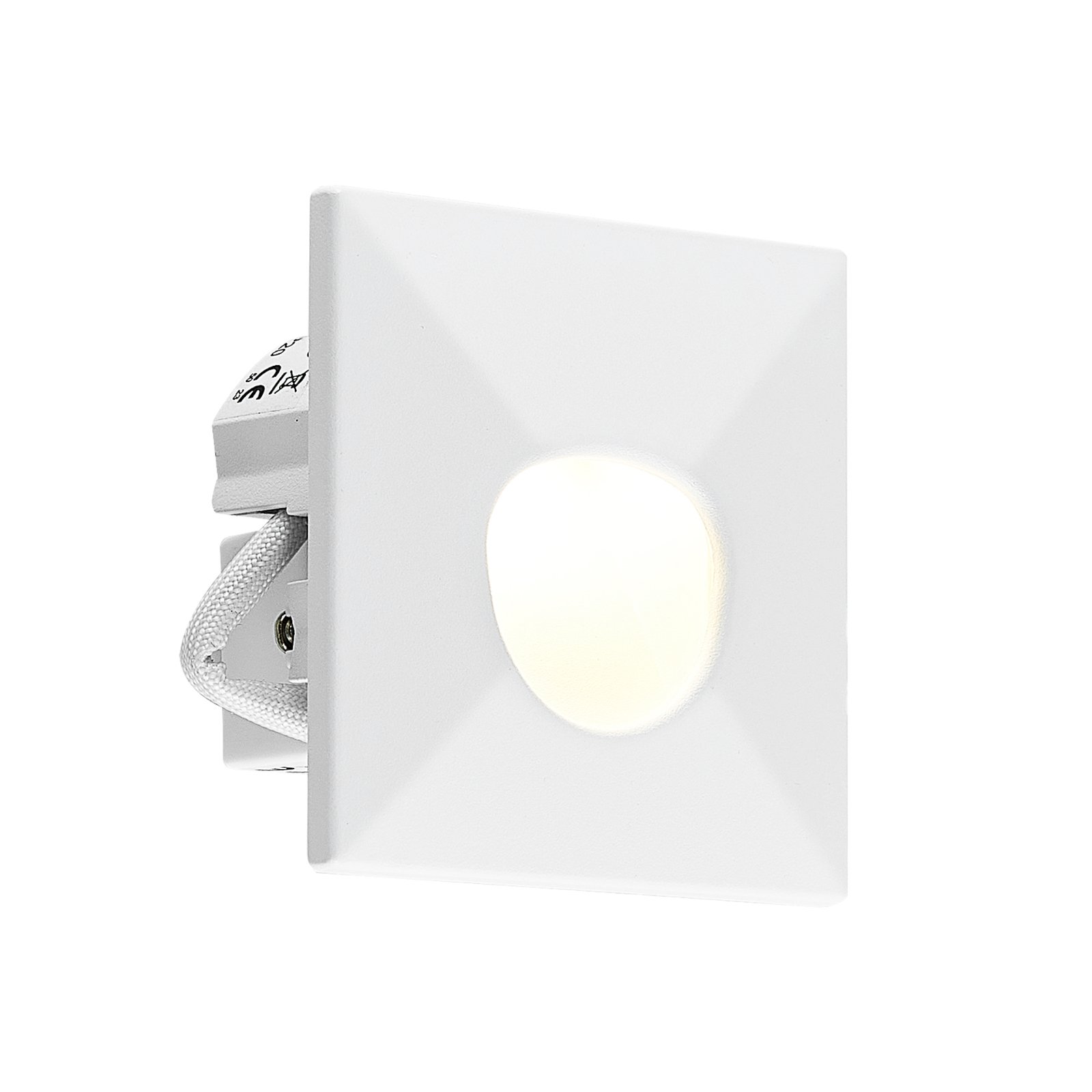 Molto Luce LED padziļinājumā iebūvējamā lampa Wall 68R Sina SQ, balta,