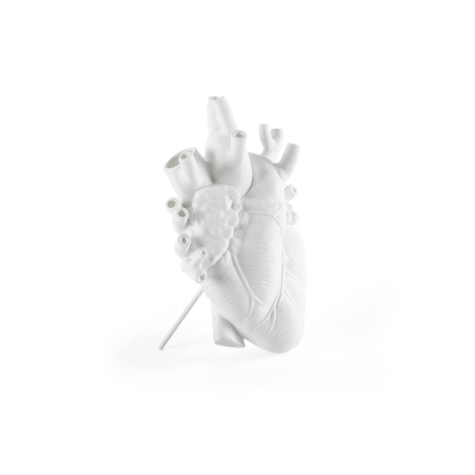 SELETTI Vase Love in Bloom weiß Herzform Porzellan