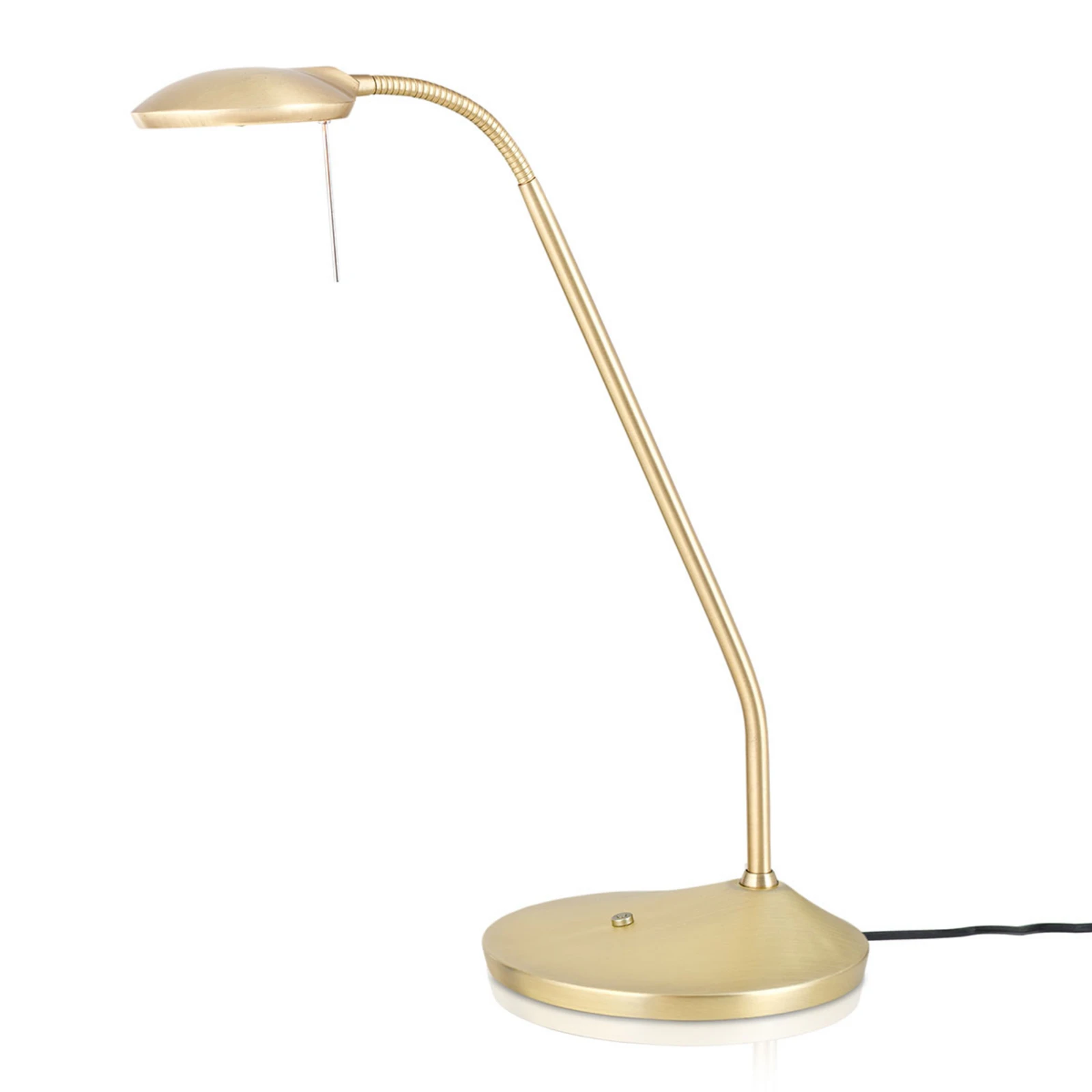 Lampe à poser LED Cobra en laiton mat