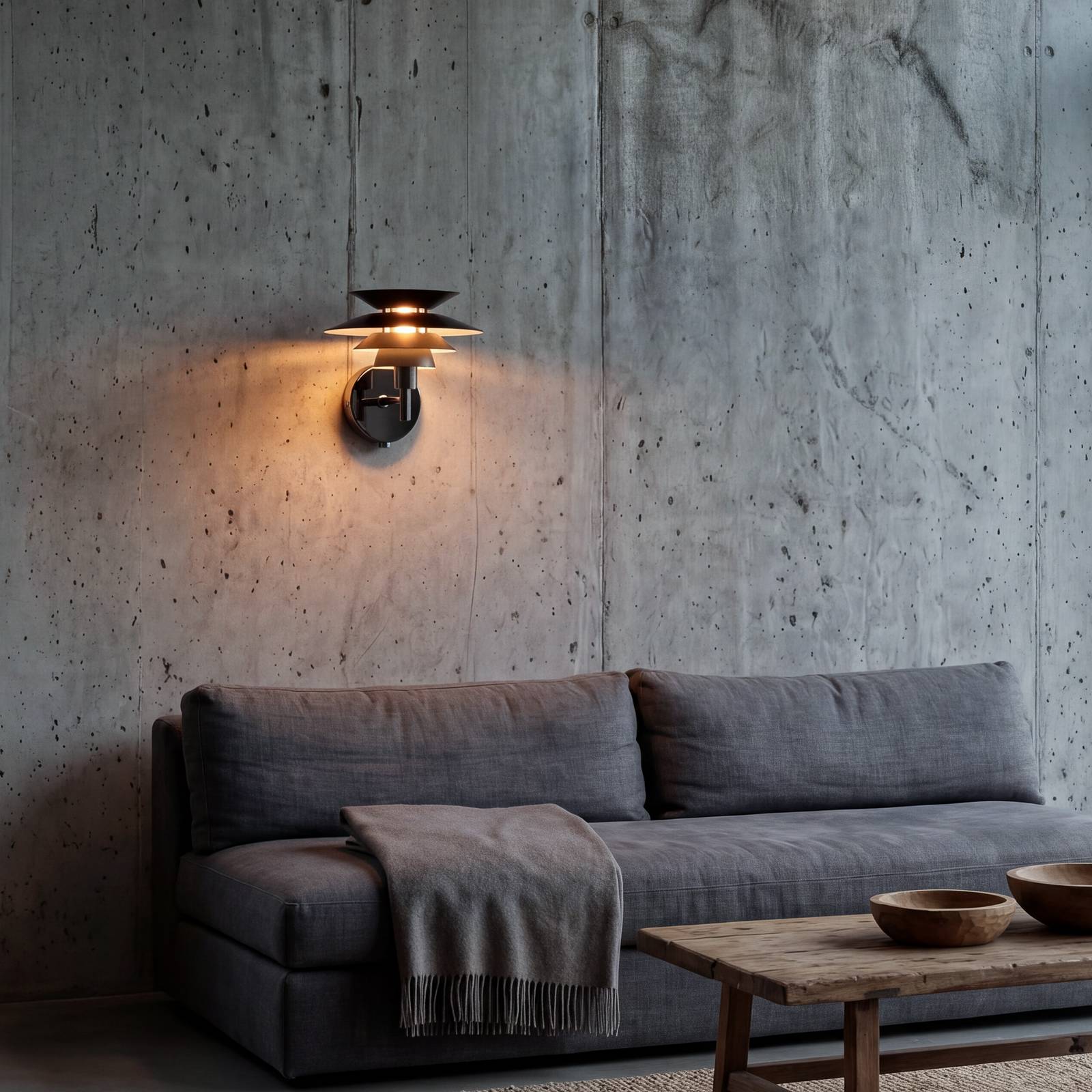 Lampa ścienna OSRAM Decor Element, czarny, Ø 20 cm, metalowy wyłącznik