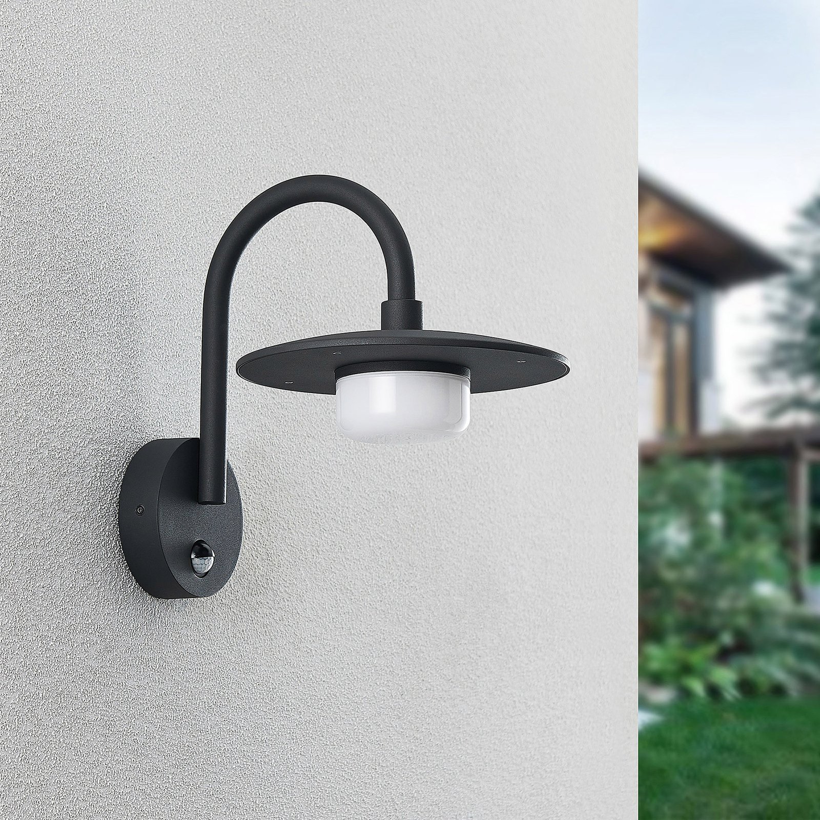 Zamalino Candeeiro de Parede Exterior com Sensor Dark Grey - Lucande