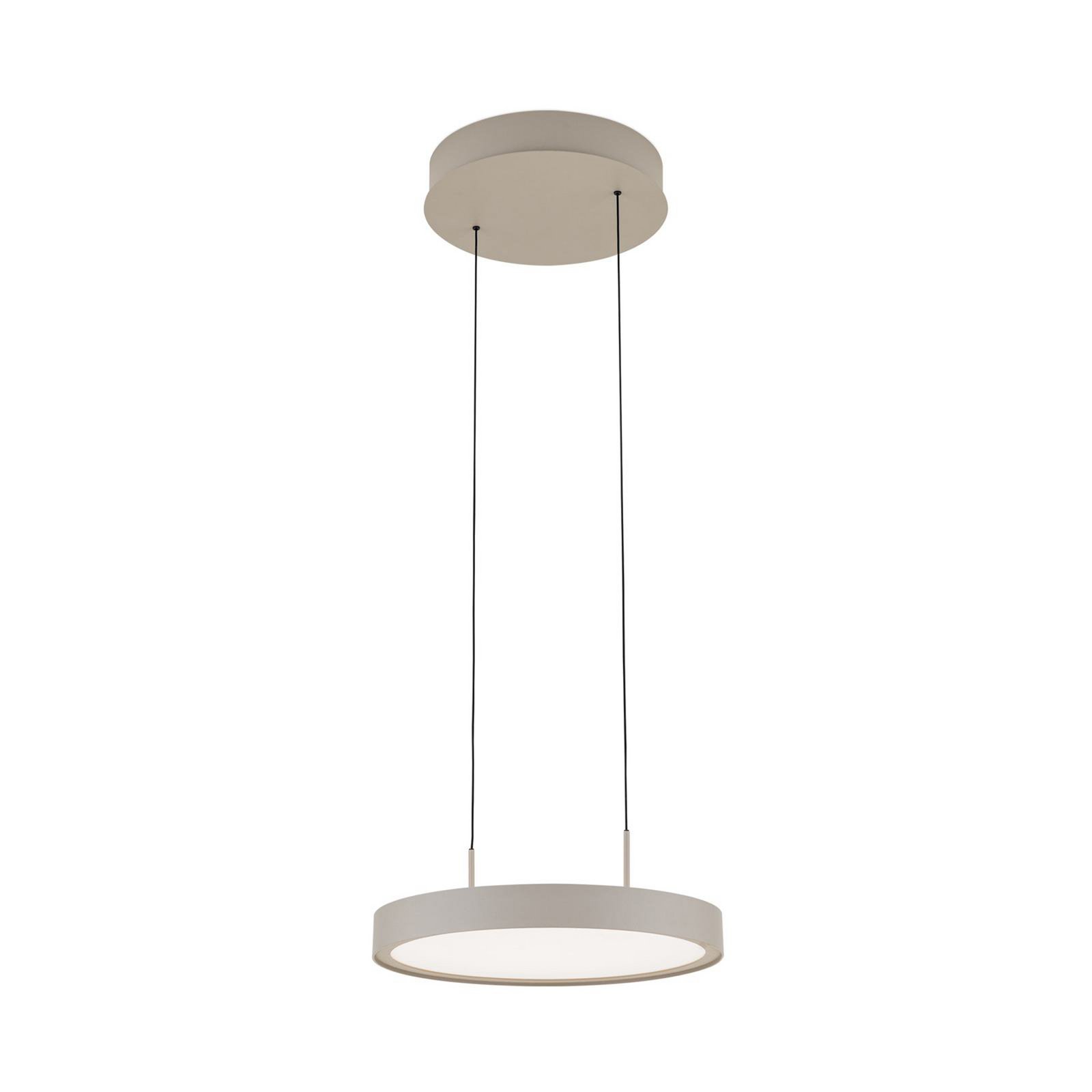 LED hanglamp Teide, kaki, 1-lamp, metaal, 2.700 K