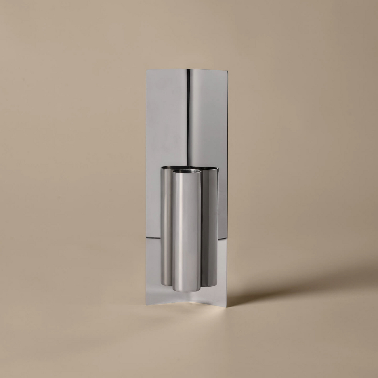 Eddy wall vase, mirror-polished stainless steel - ferm LIVING