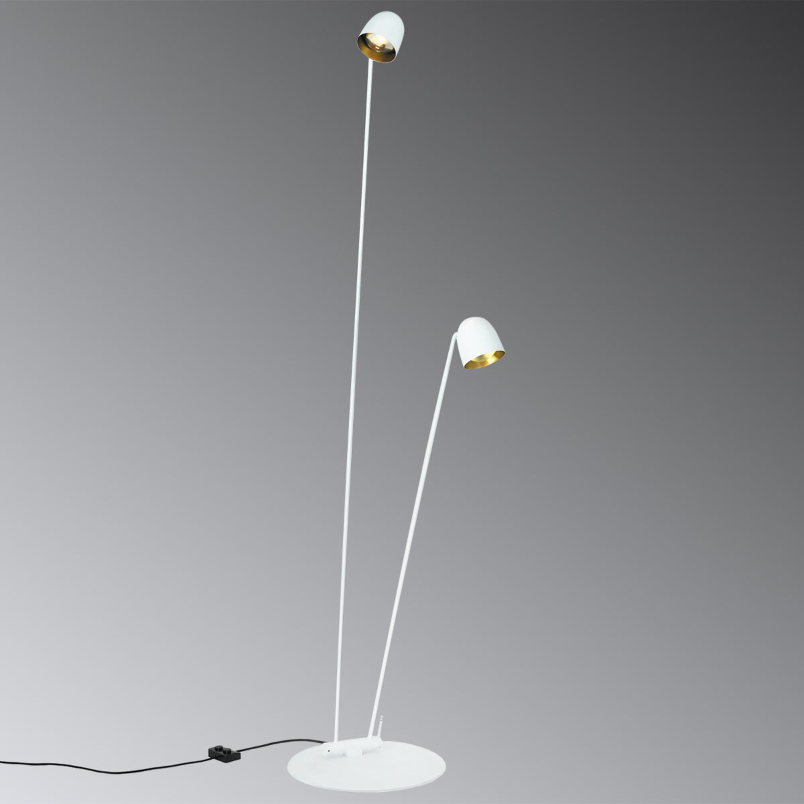 Fleksibel justerbar LED-gulvlampe Speers F hvid