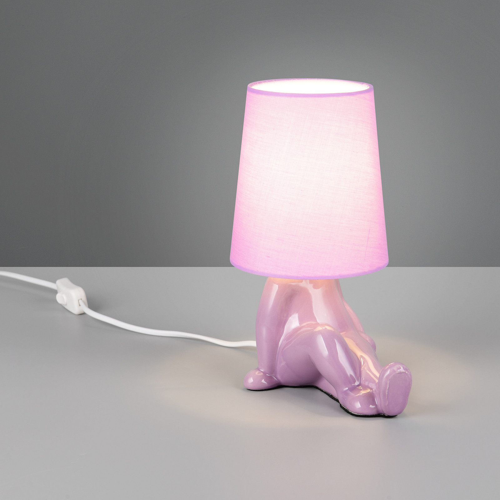 Reality Leuchten Lampa de masă Huma violet înălțime 25 cm textil/ceramică E14 - Camera de zi / sufragerie - Viața tânără
