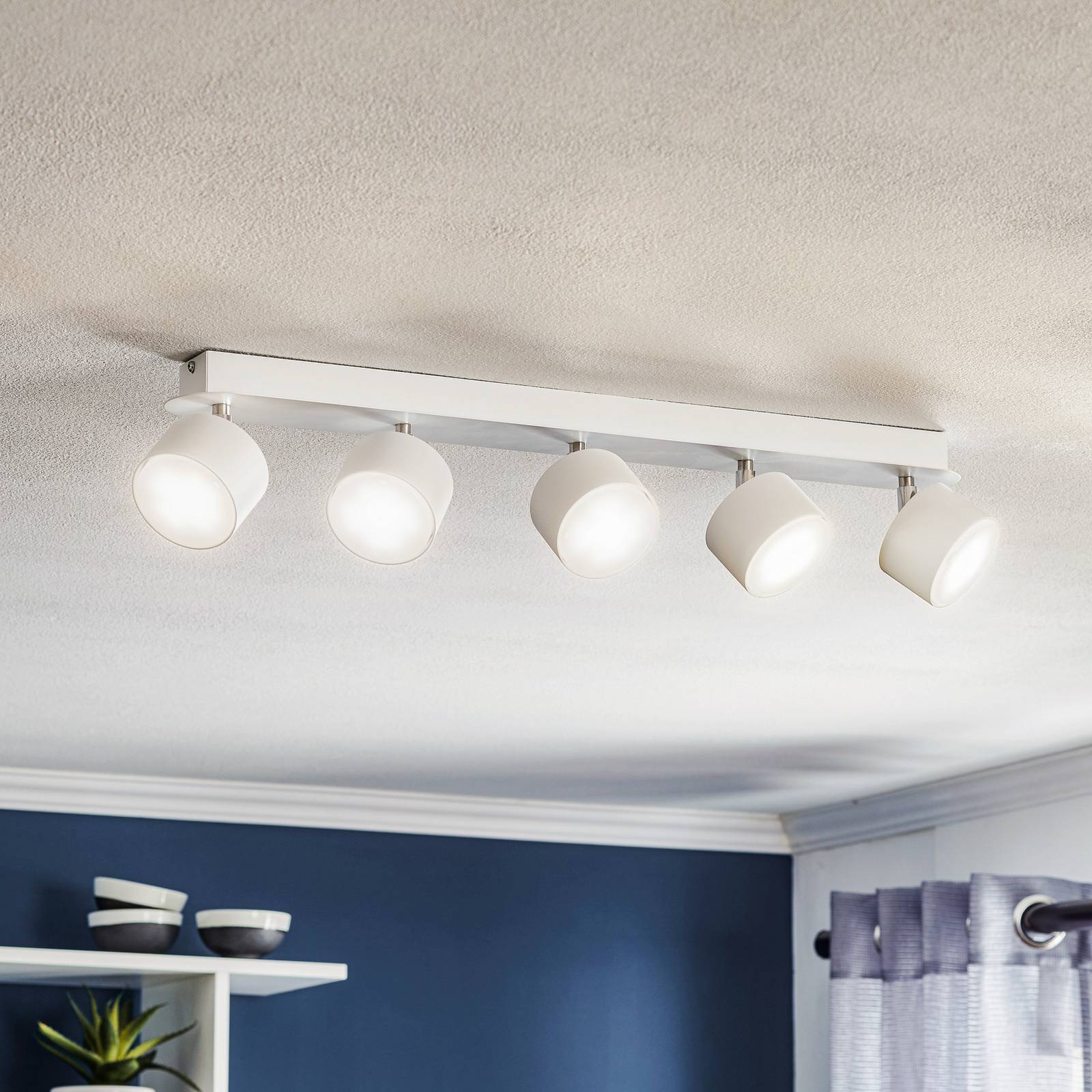 Eko-Light Cloudy spot pour plafond à cinq lampes blanc