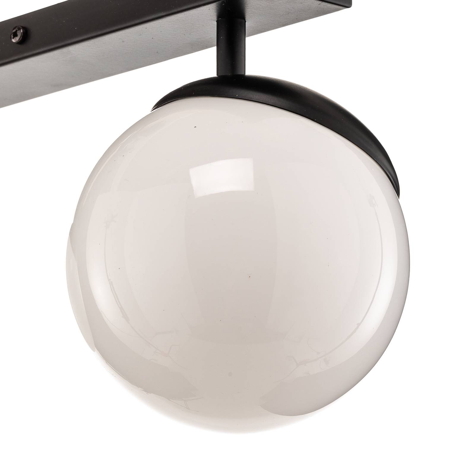 Lampa sufitowa Sfera 3-pkt. długa szkło/czarna