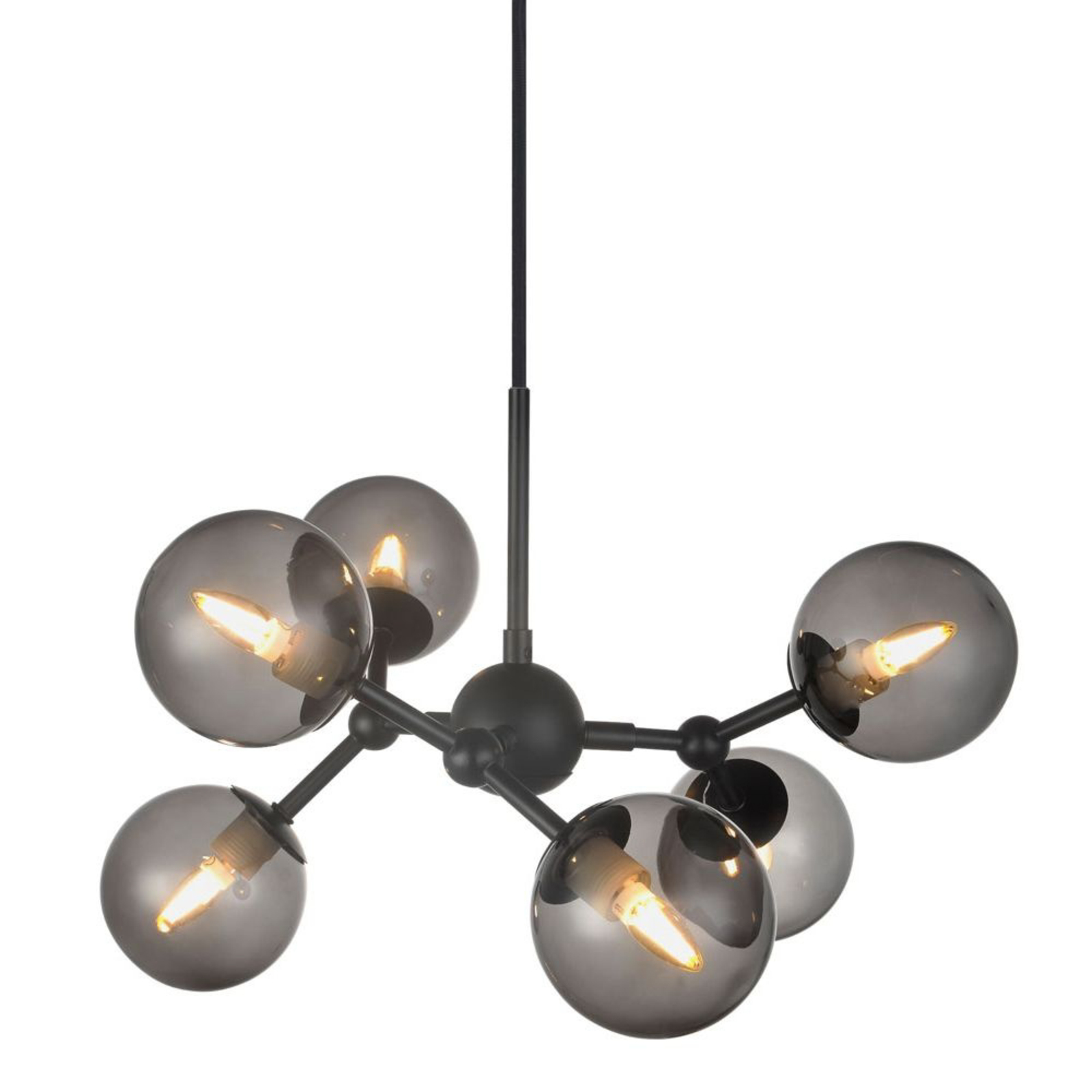 Atom 6 Pendant Black/Smoke - Halo Design