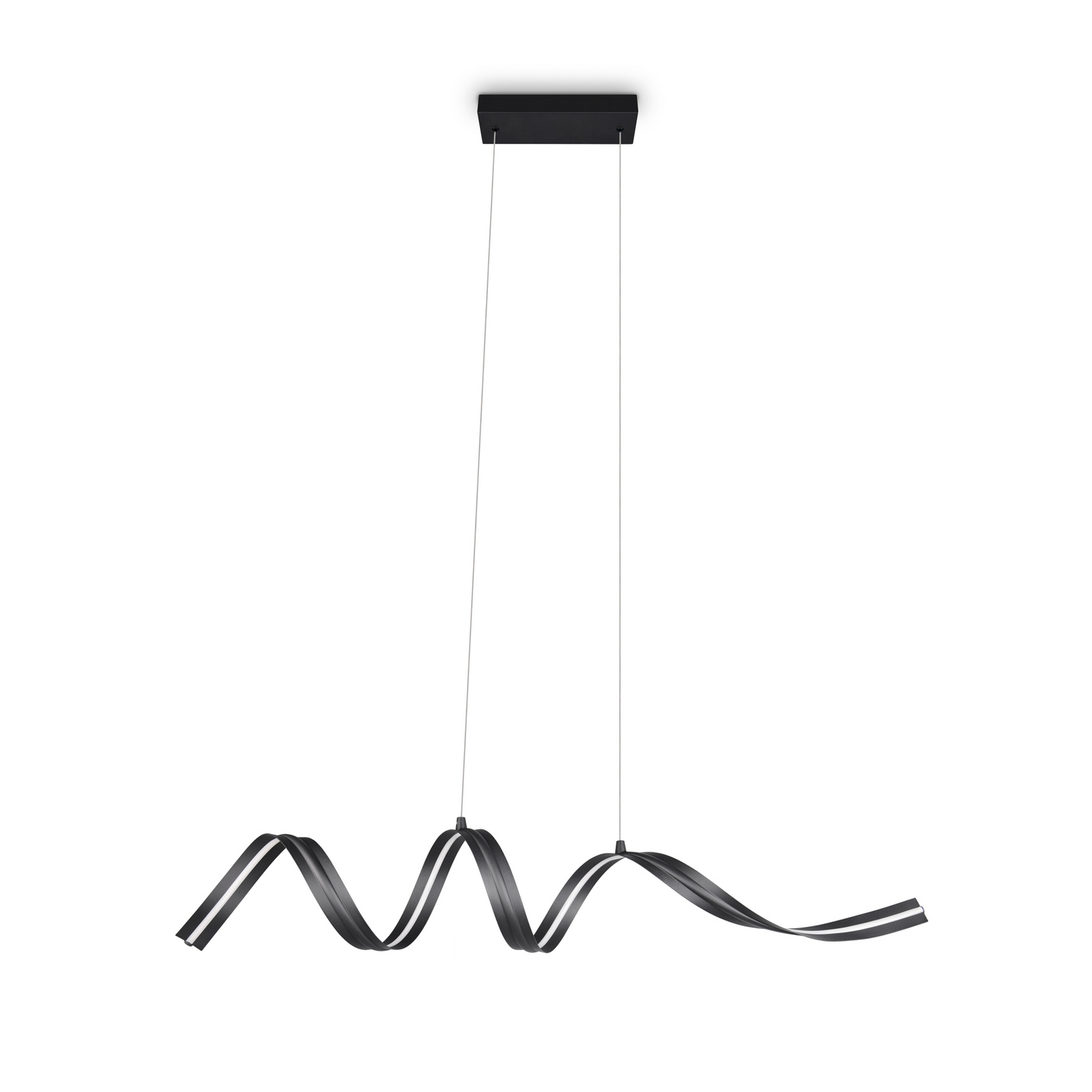 LED-Hängeleuchte Tivor, schwarz, Metall, 3.000 K