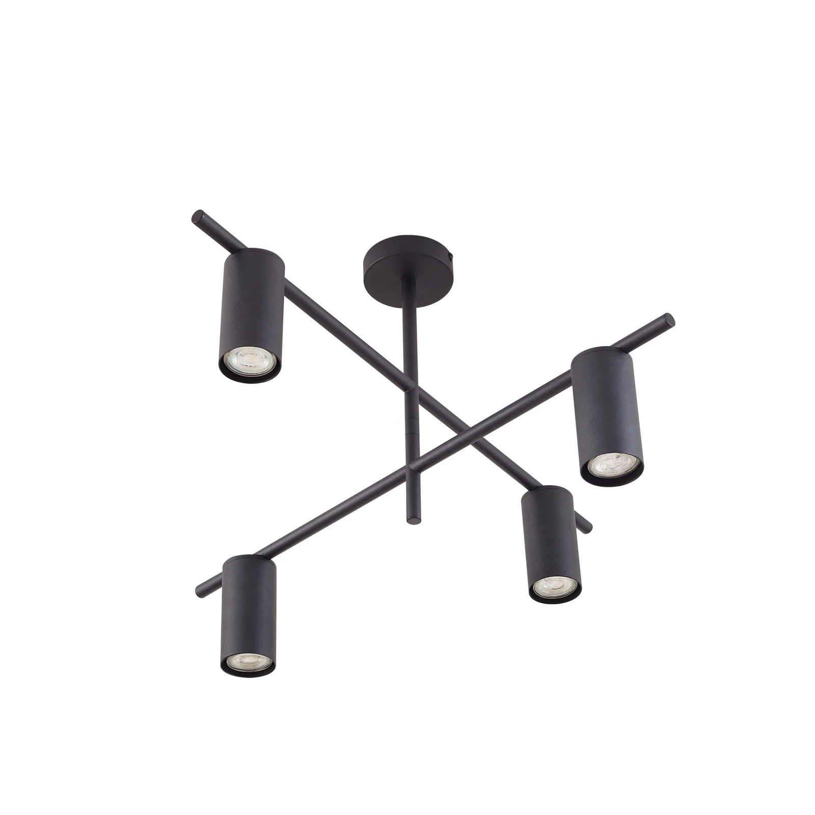 Lindby laevalgusti Marilou, liivamust, 4-valgusti, Ø 70cm