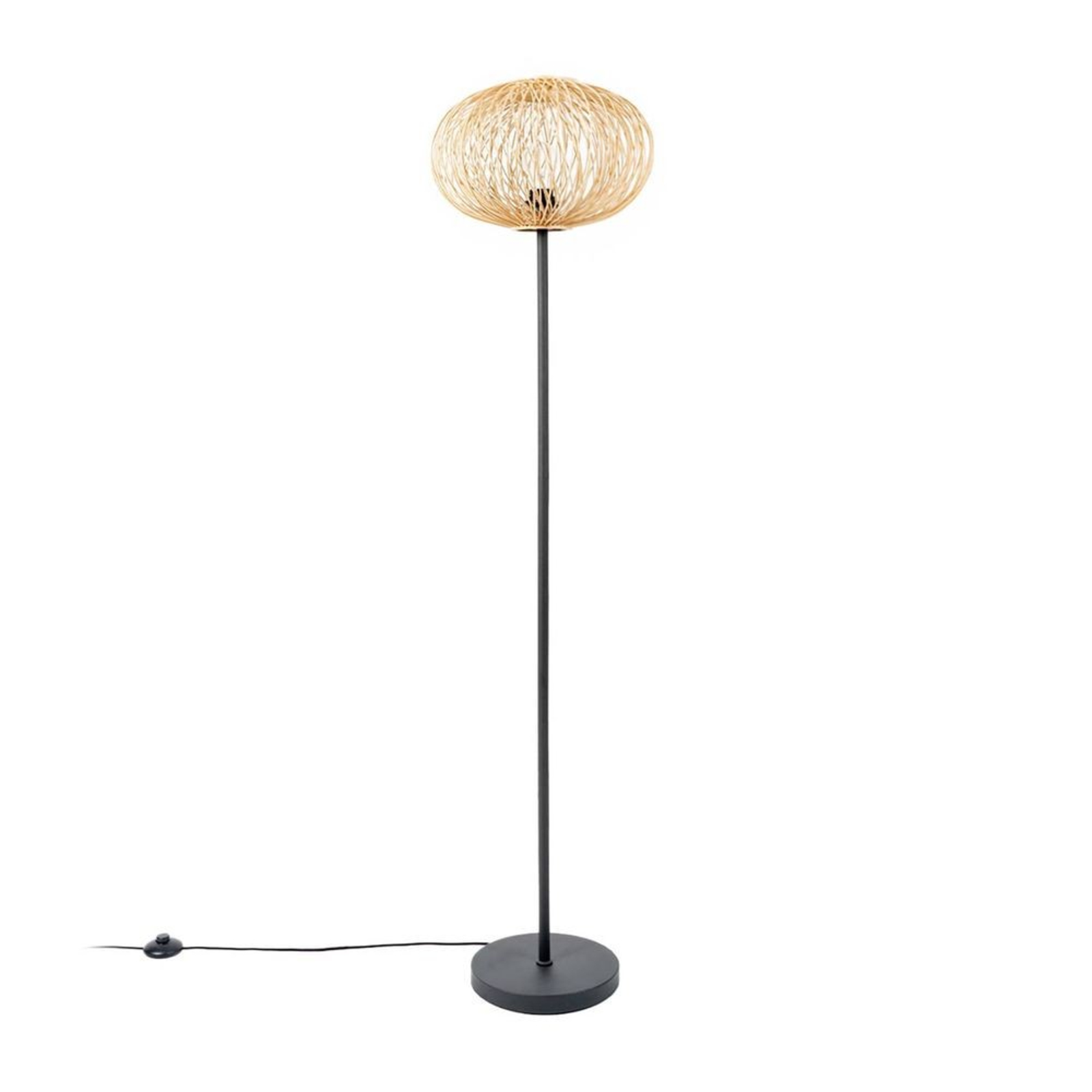 Solvira Lampadar Bamboo/Black - Lindby