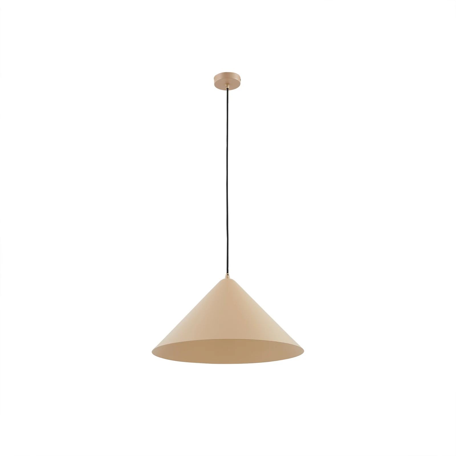 "Lindby" pakabinamas šviestuvas "Clarine", smėlio spalvos, Ø 50 cm, metalas