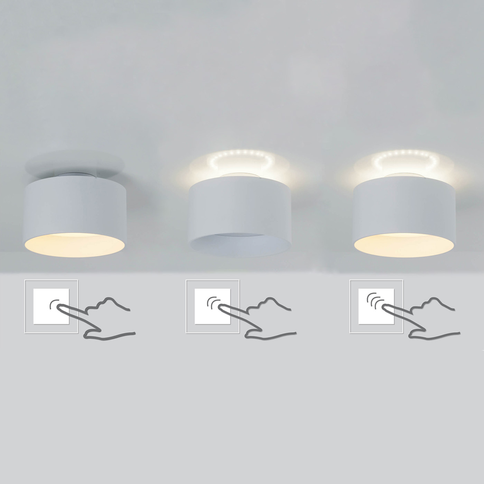 LED ceiling light Trios up and down