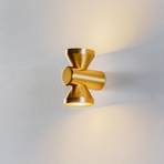Nástenné LED svietidlo Key, 2-pl., matná zlatá