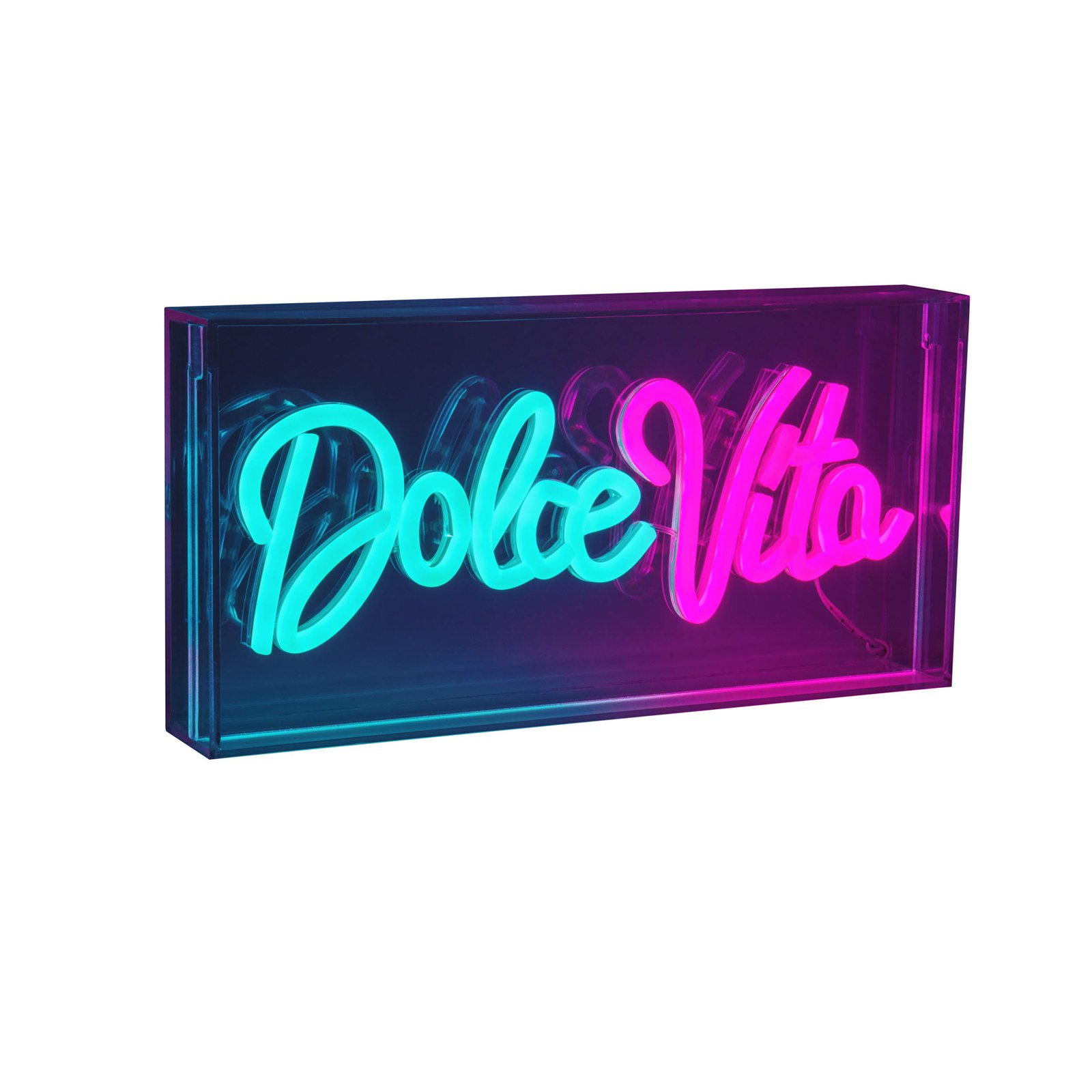 Φωτιστικό τοίχου LED Dolce Vita, διάφανο, 30x15 cm, πλαστικό USB RGB