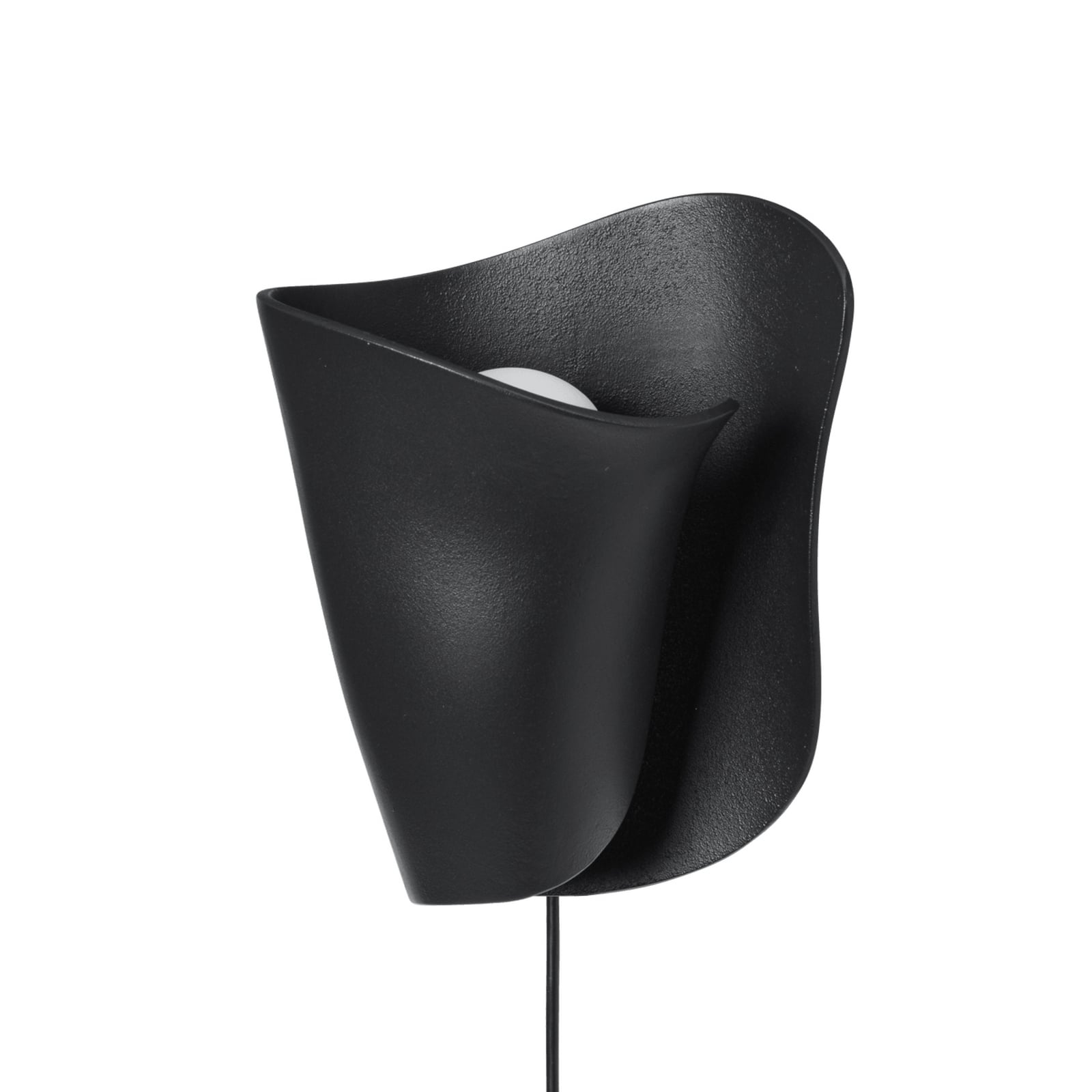 OYSTER wandlamp, zwart, hoogte 29 cm met stekker - ferm LIVING