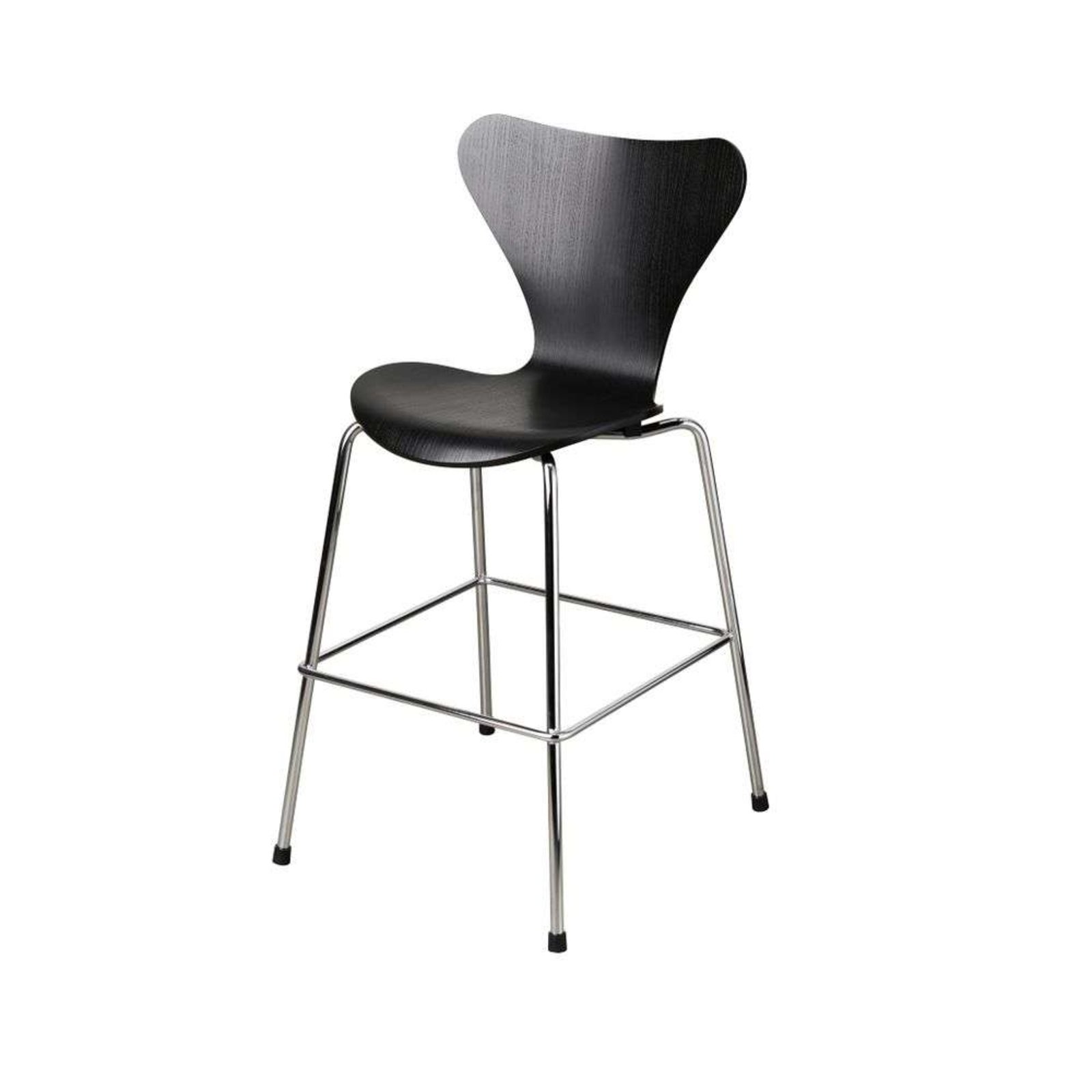 Series 7 Junior Chair Black/Chrome - Fritz Hansen