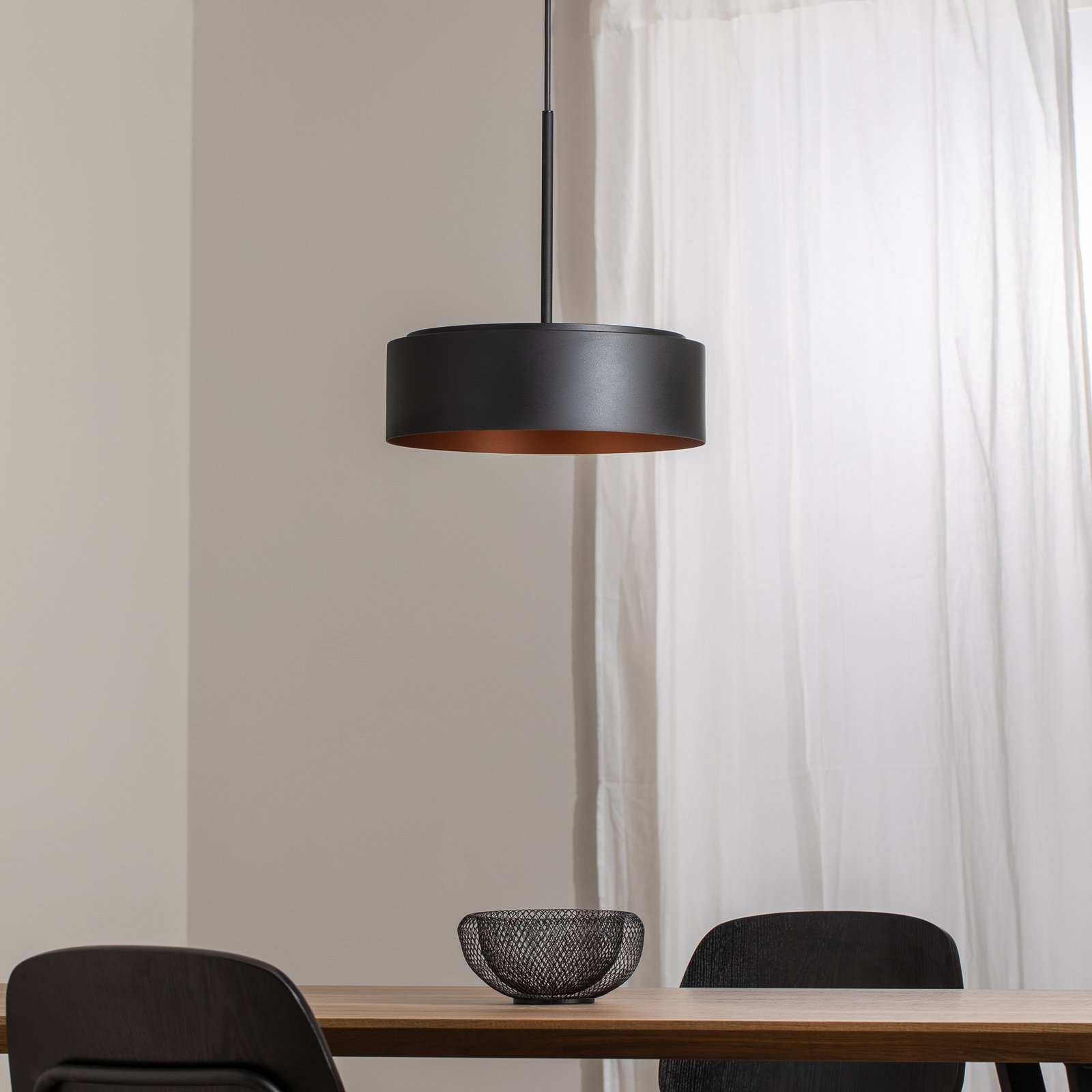 Suspension LED BEGA Studio Line Ø 36 cm noir-cuivre DALI