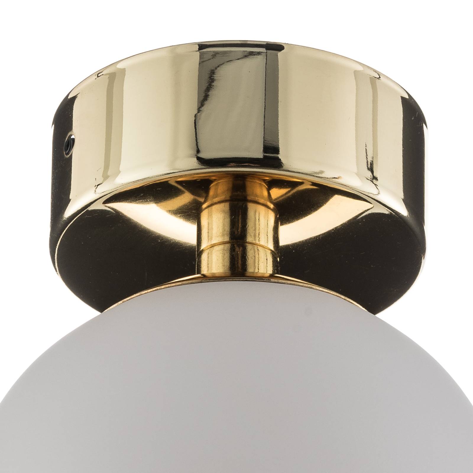 Lampa sufitowa Fatis, szkło opalowe/mosiądz 1-pkt.
