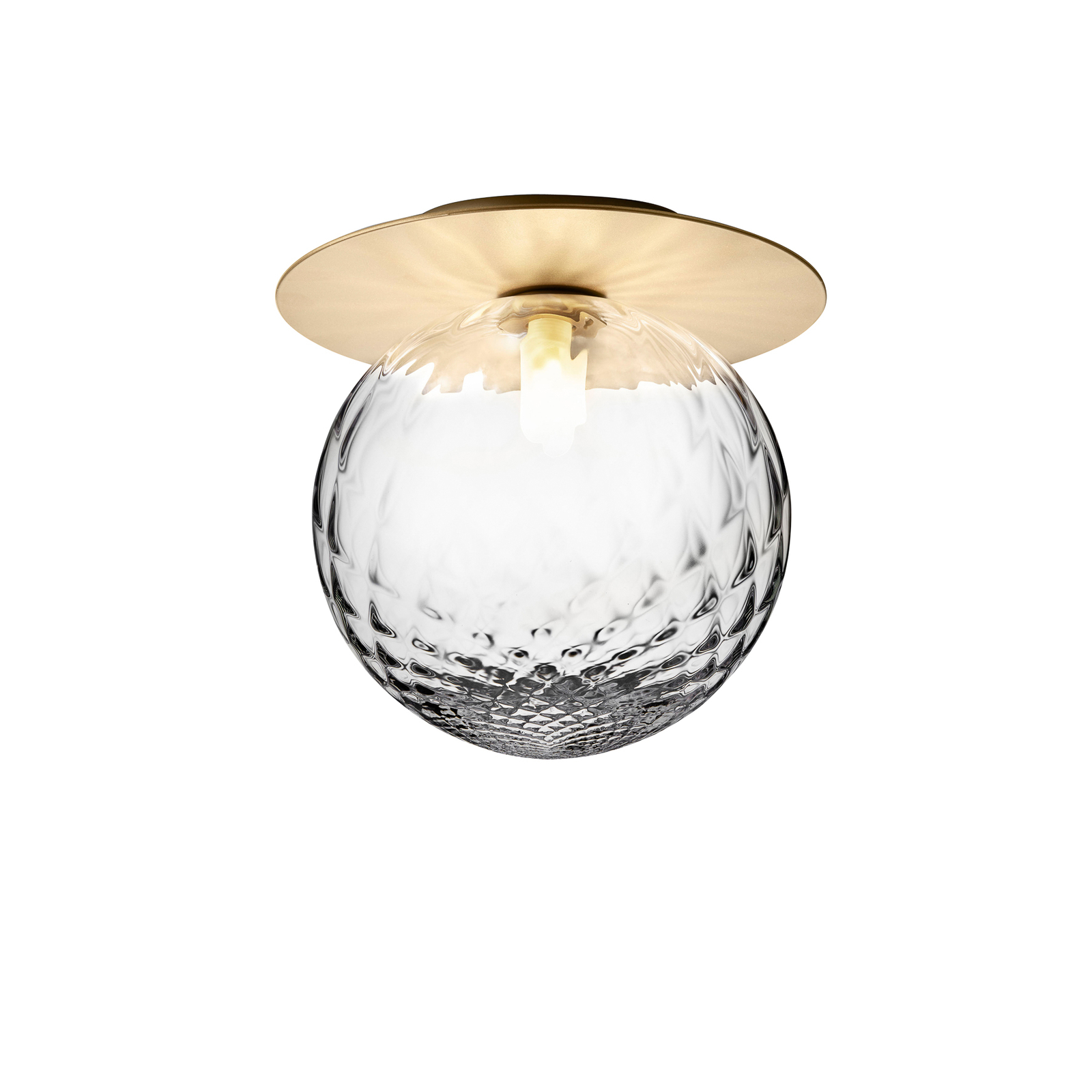 Liila 1 Væg-/Loftlampe IP44 Large Nordic Gold/Optic Clear - Nuura