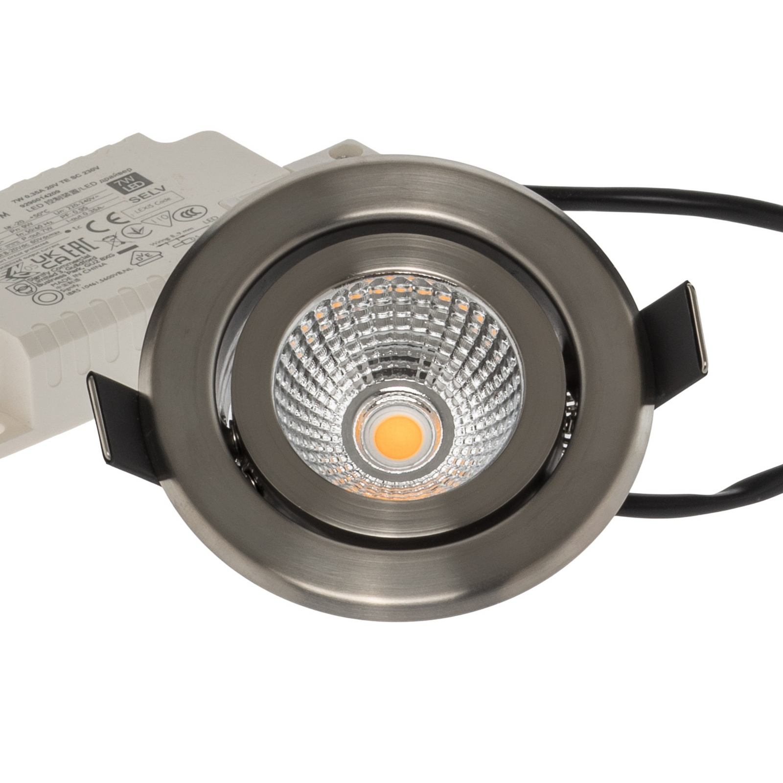 BRUMBERG Spot encastré LED BB09, intensité variable par RC, acier inoxydable BRUMBERG Spot encastré LED BB09, intensité variable par RC, acier inoxydable