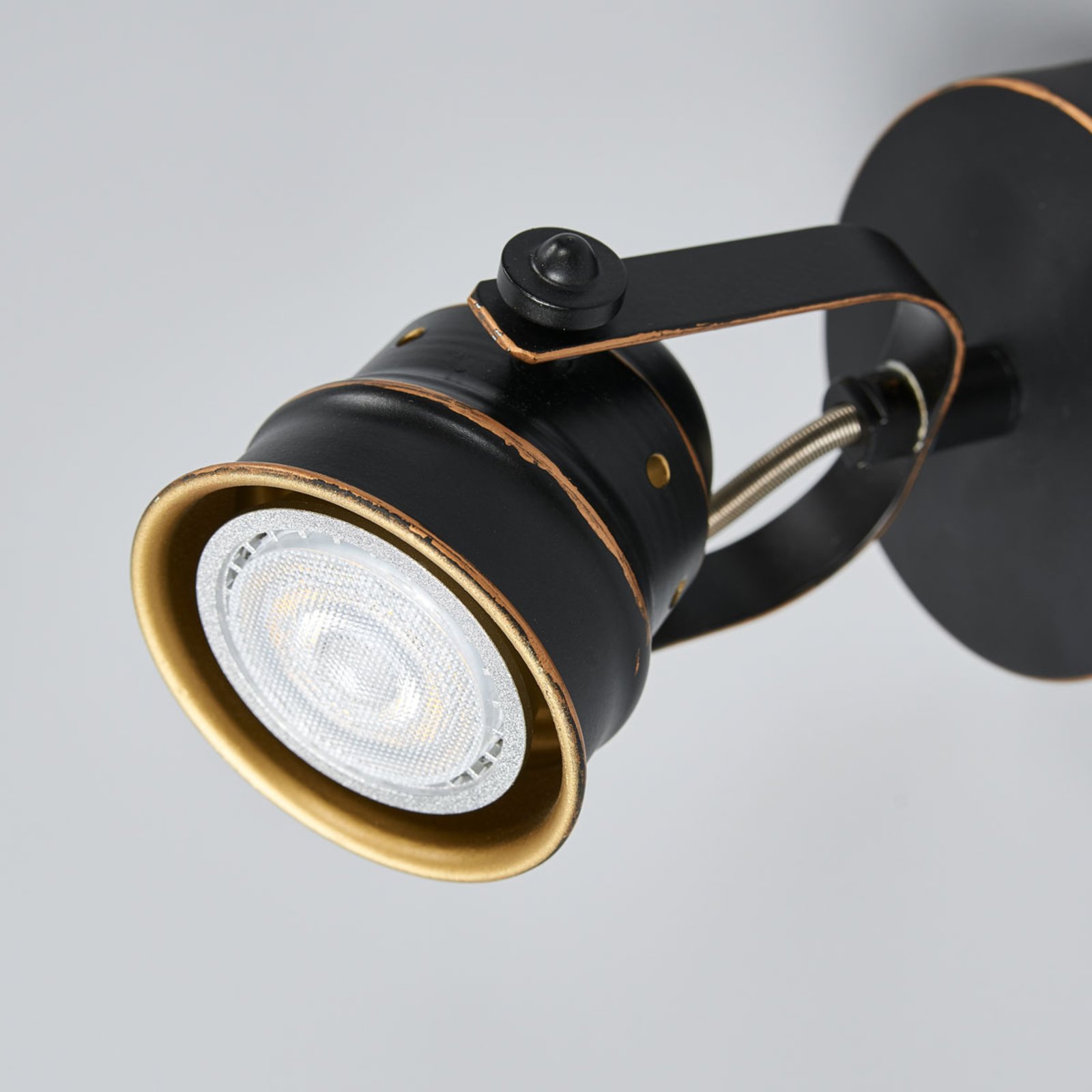 Leonor Aplique de Pared Black/Gold - Lindby