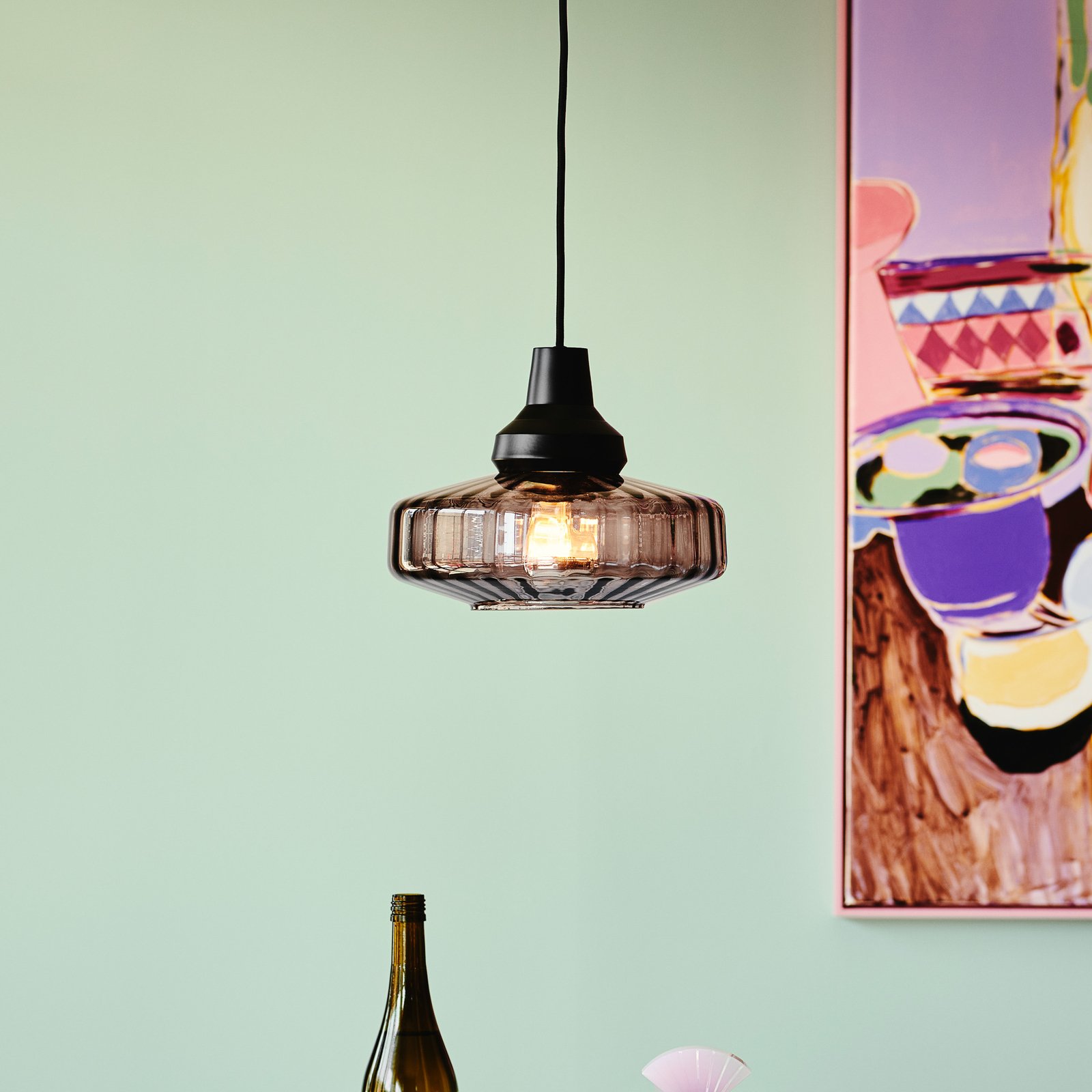 New Wave Optic Lampada A Sospensione Fumé - Design By Us