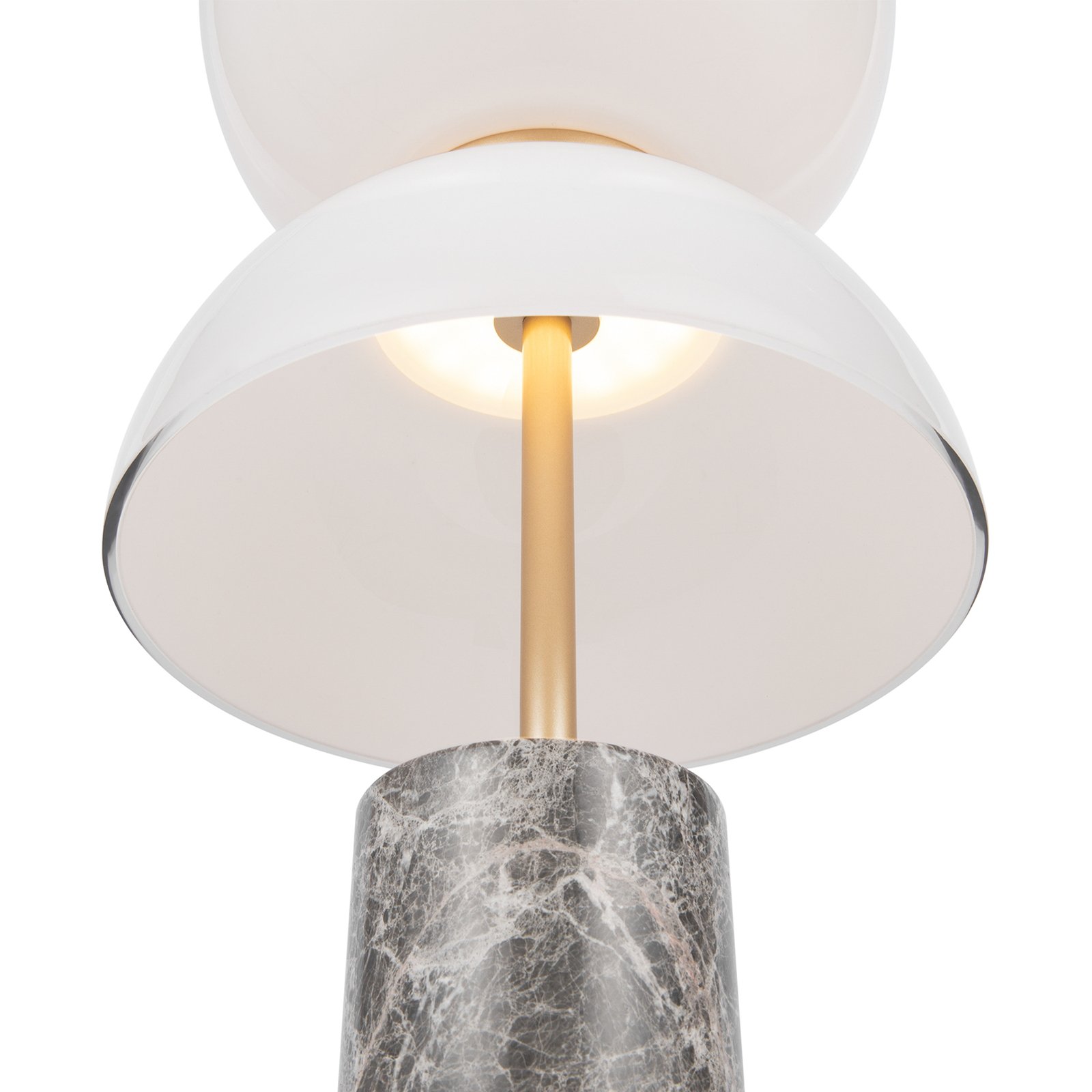 Maytoni LED table lamp Kyoto, grey, height 46 cm, marble