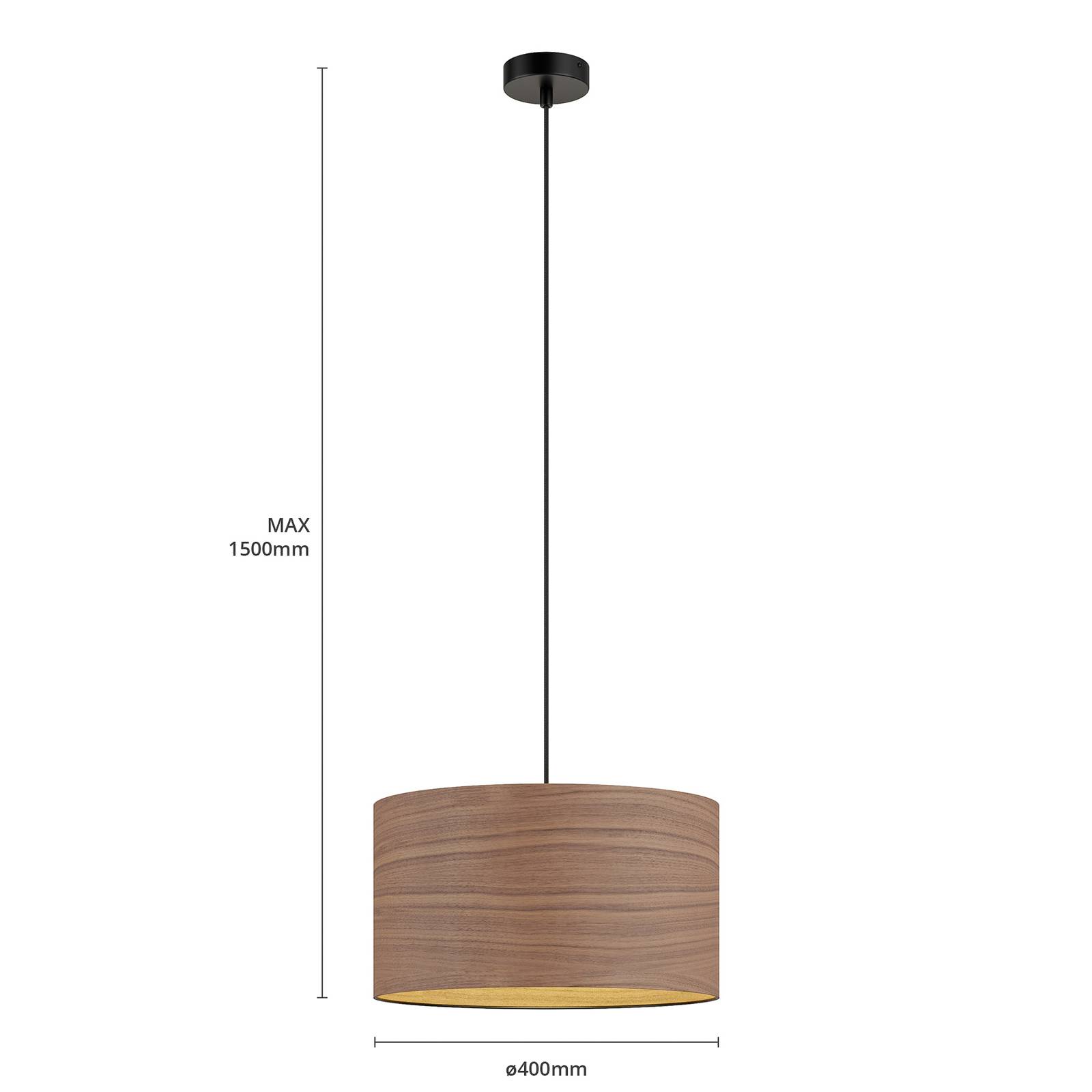 Envostar Veneer lampa wisząca orzech włoski