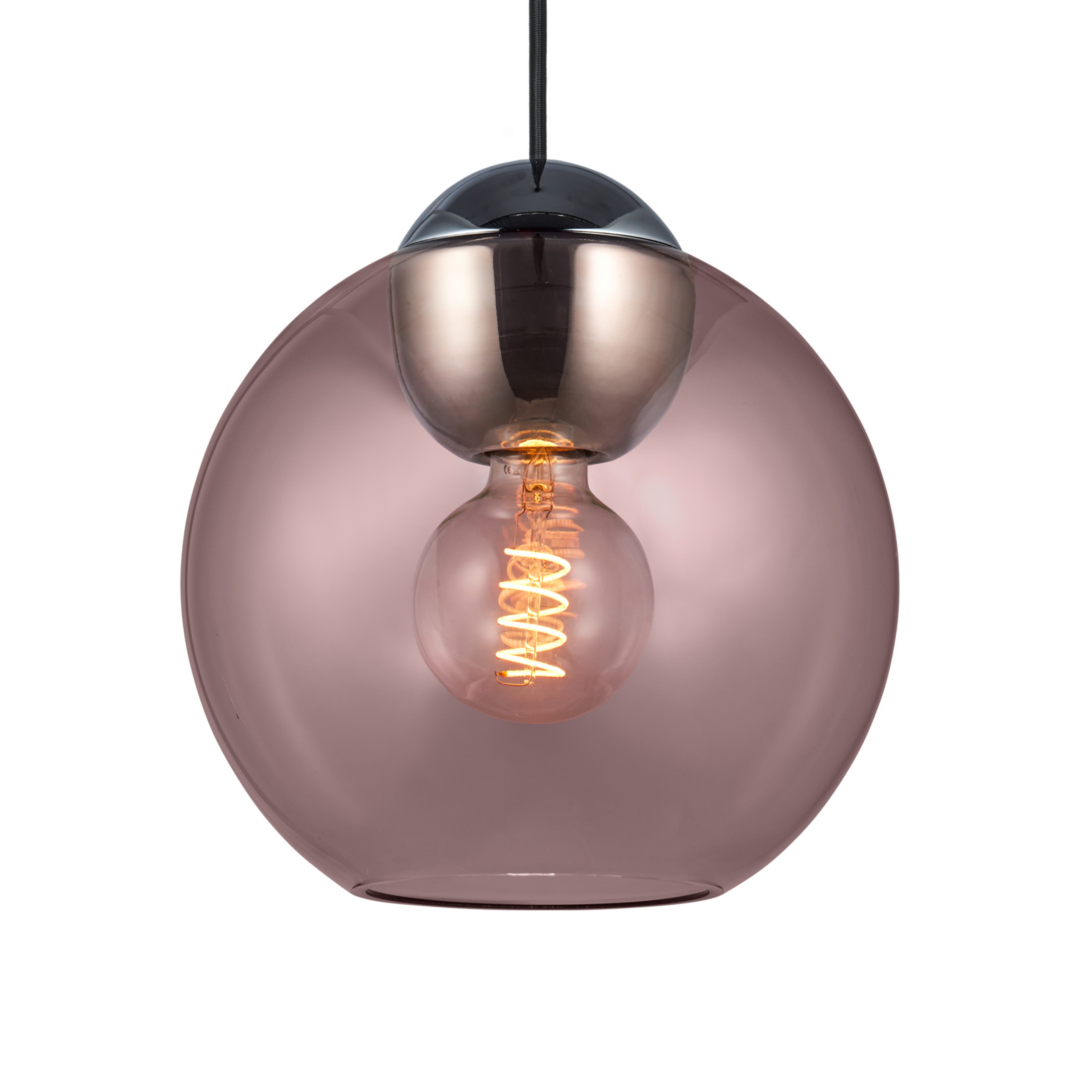 BUBBLES hanglamp, rosé, Ø 24 cm, glas, E27 - Halo Design