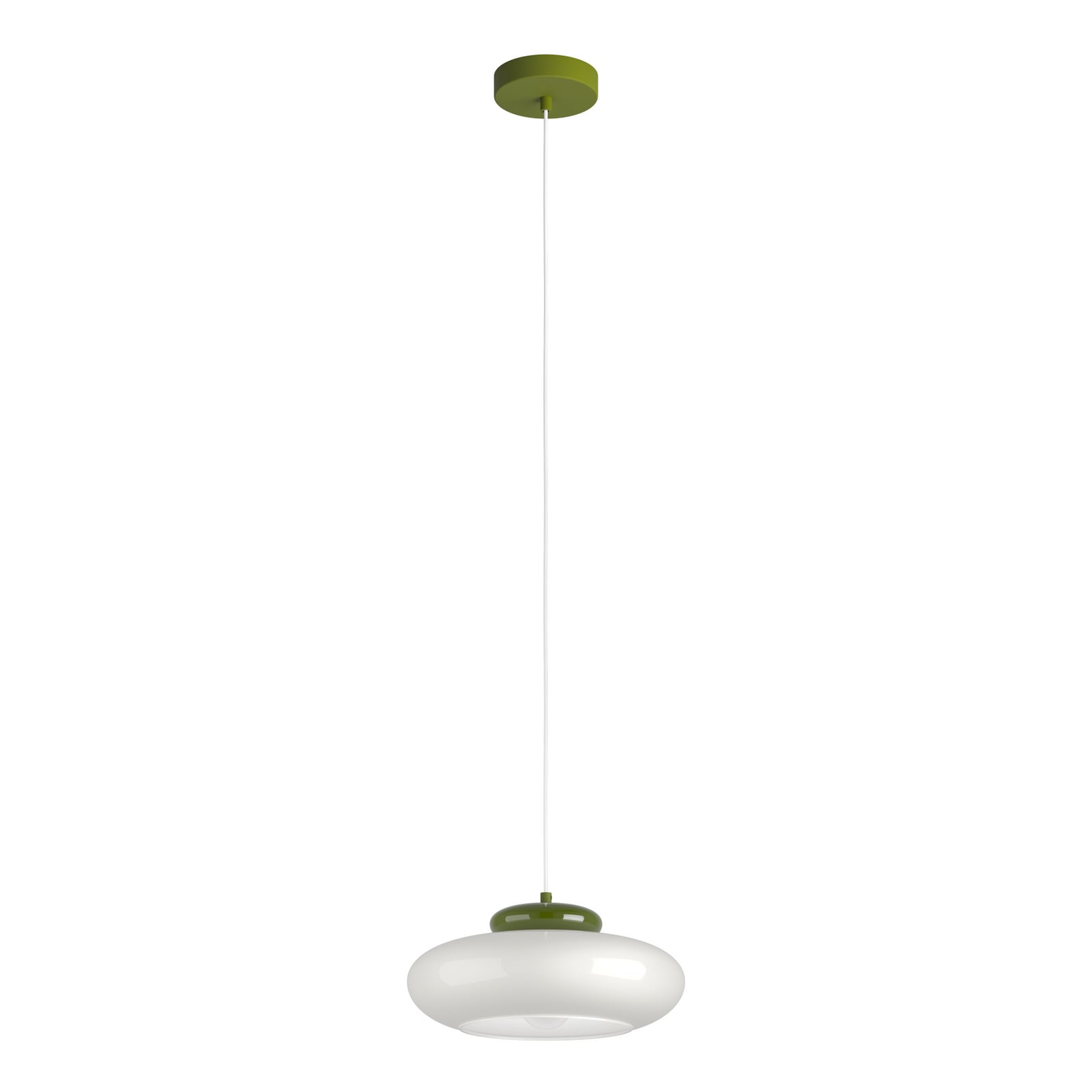 Hanglamp Berardelli, blauw/moerbei, plat, Ø 30 cm, glas