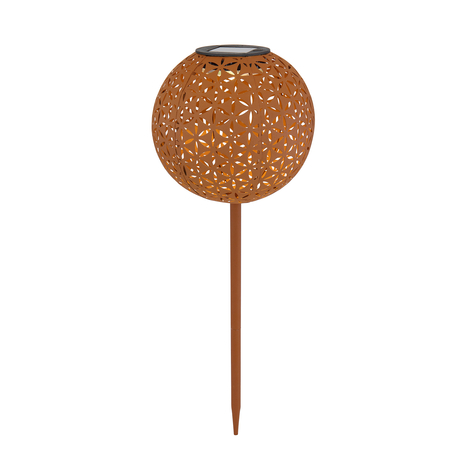 Solcellelampe 33628R livsblomst jordspyd rust