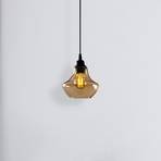 Lampa wisząca Gold 050, złoty-przezroczysty, szkło, Ø 17 cm