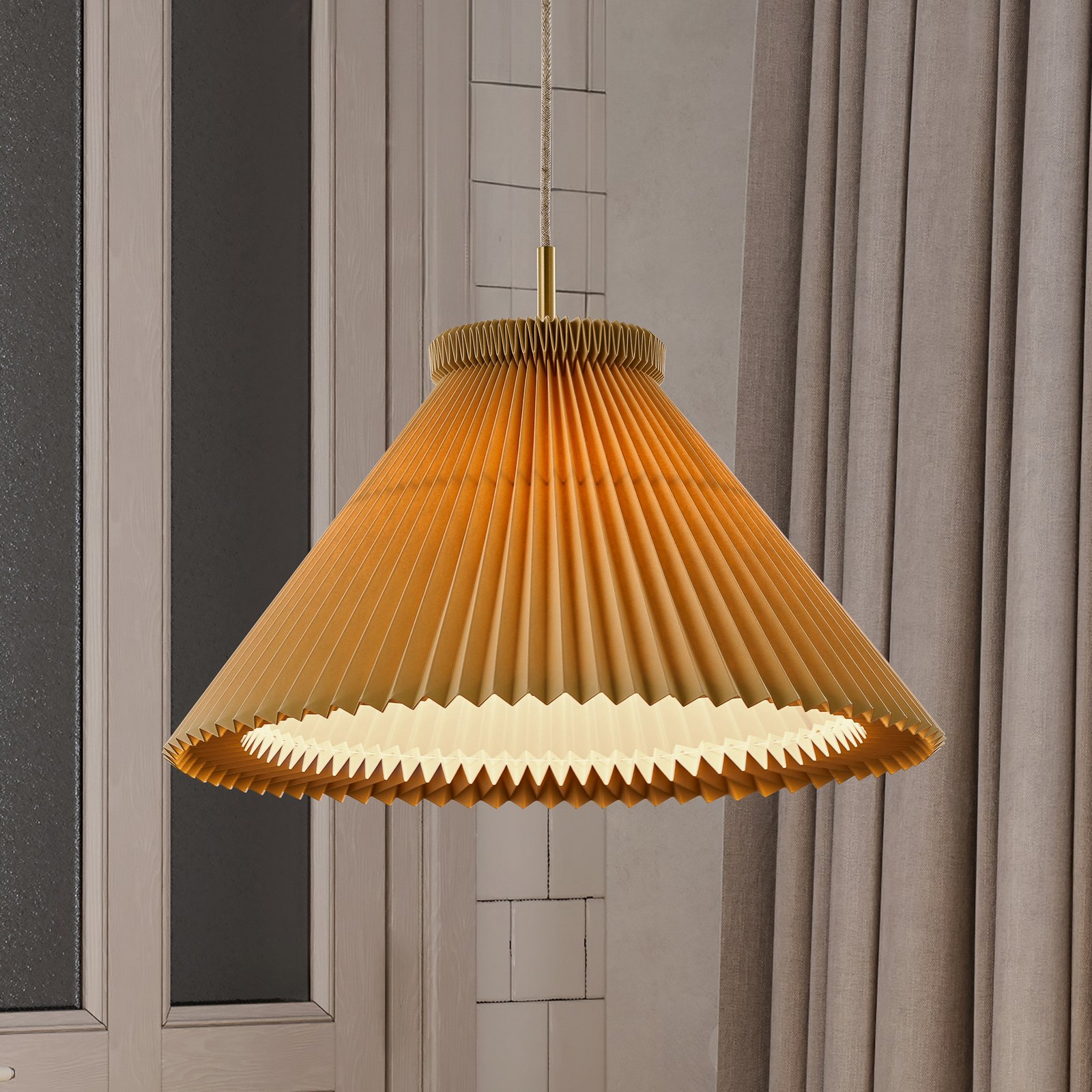 LE KLINT Hängeleuchte Model 1, Kunststoff, creme, Ø 44 cm